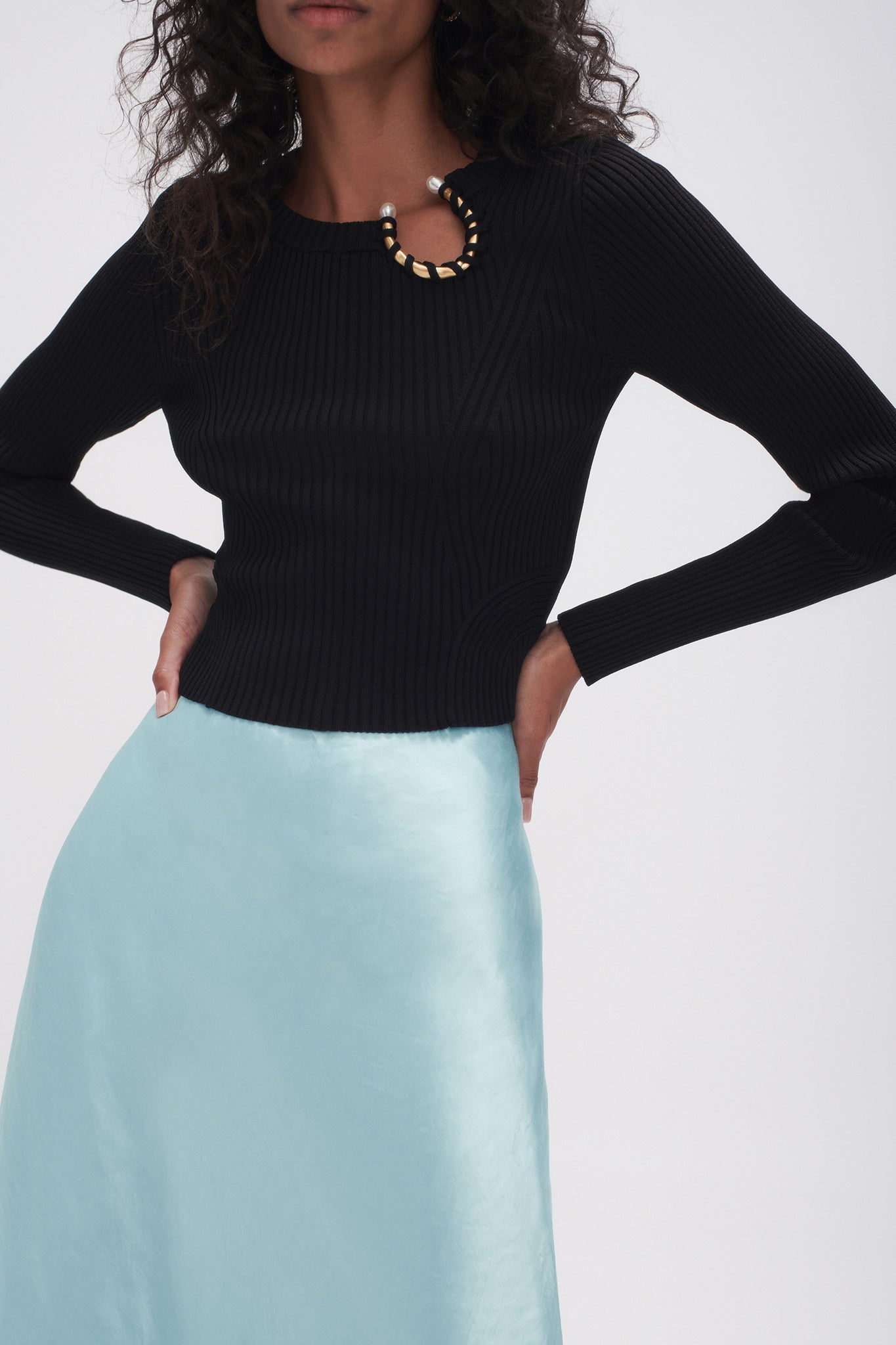 Teal satin hotsell bias maxi skirt