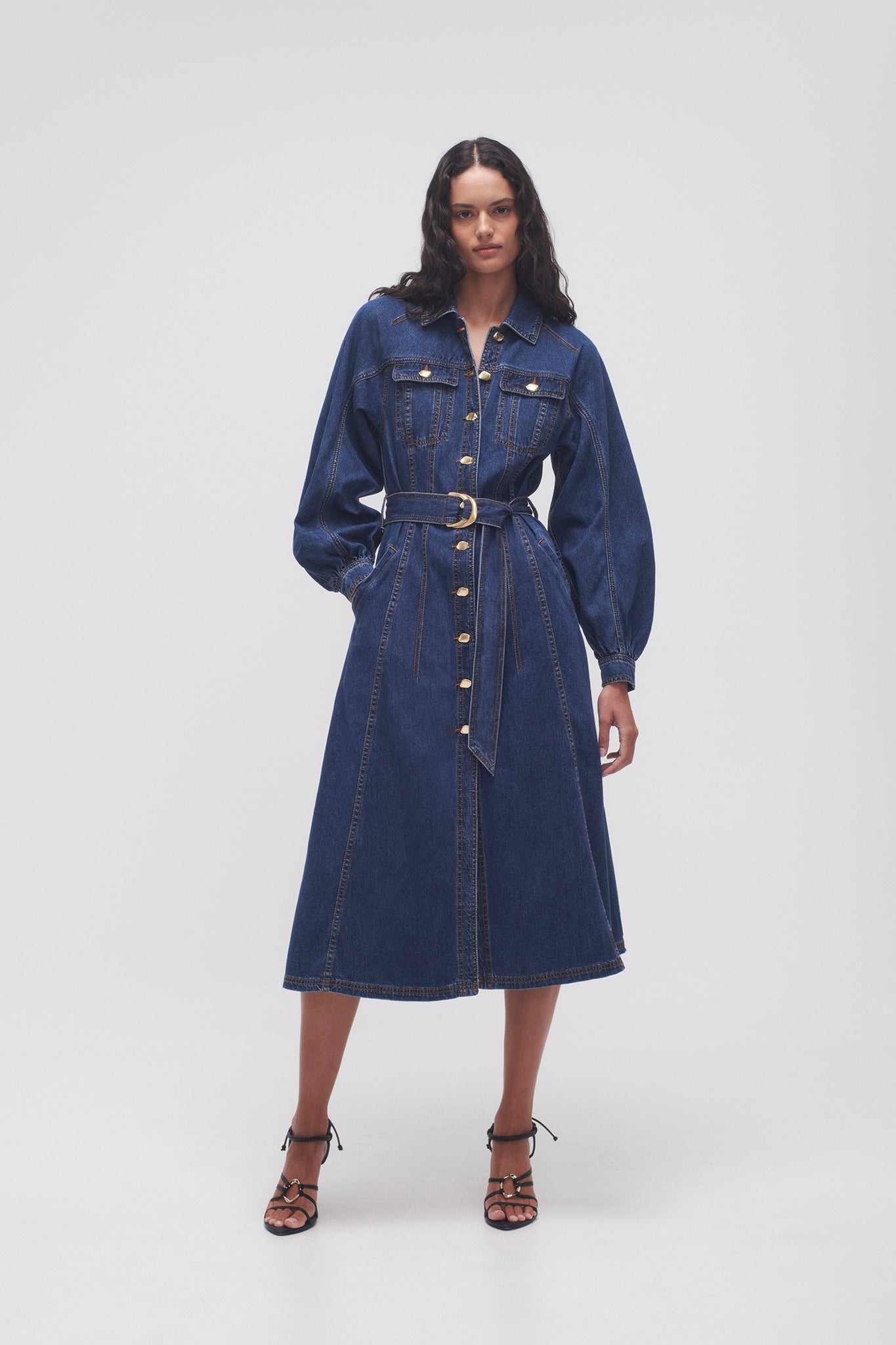 Denim Brooklyn Midi Dress – Never Fully Dressed