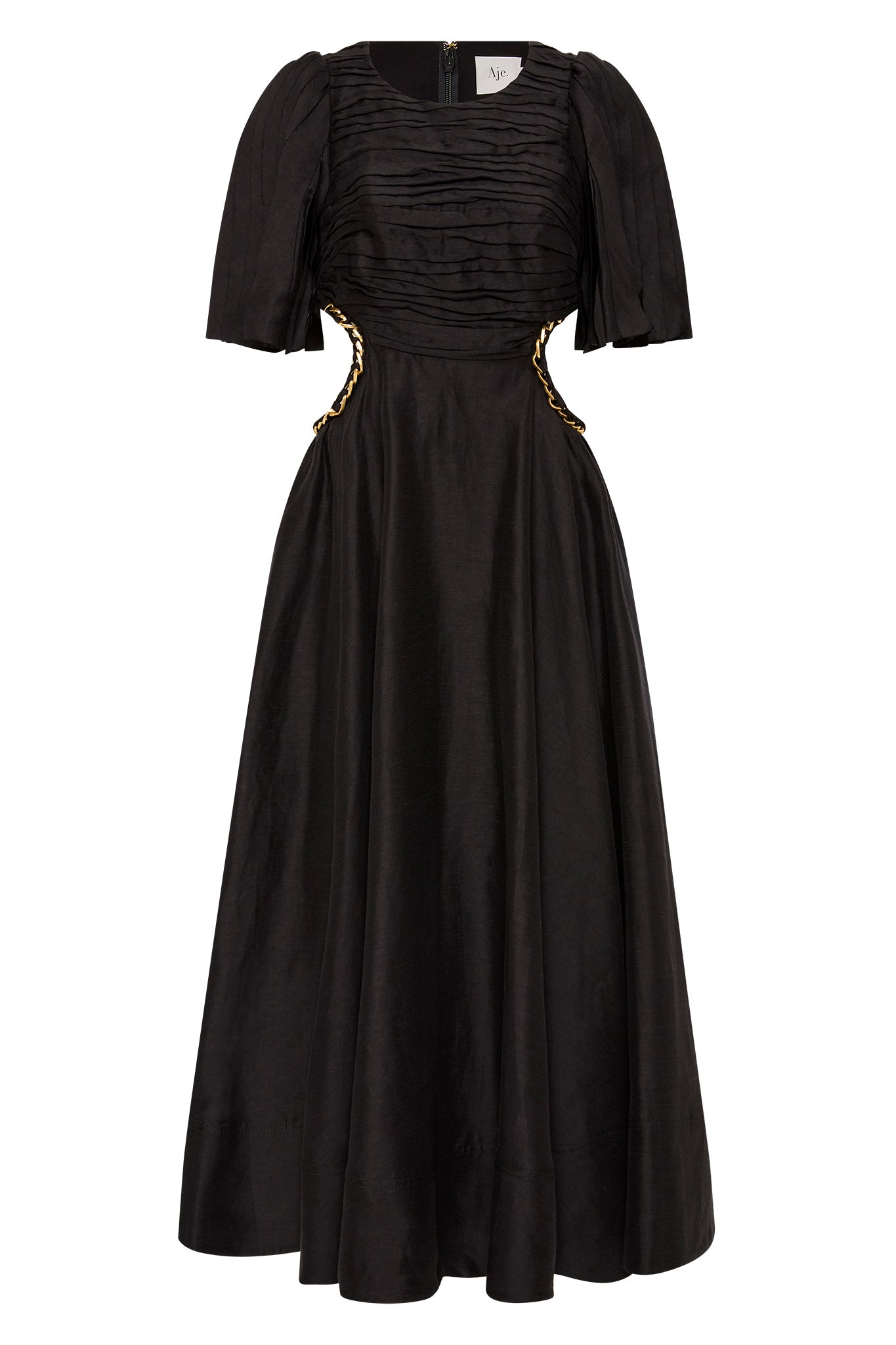 aje monica chainlink midi dress Monica Chainlink Midi Dress | Black