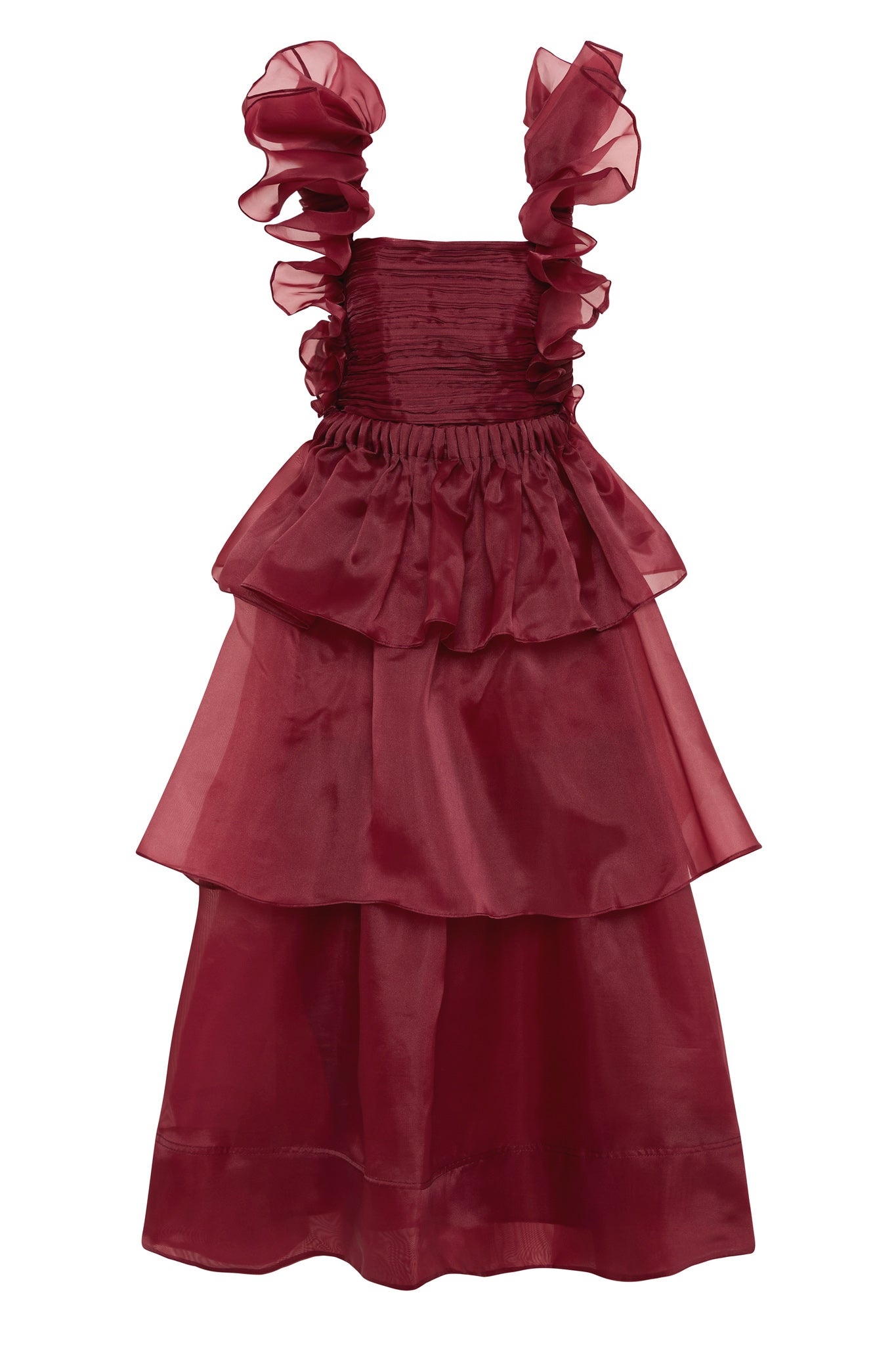 aje burgundy dress Aje Laurier maxi dress in uk size 10 (RPR 535) - burgundy