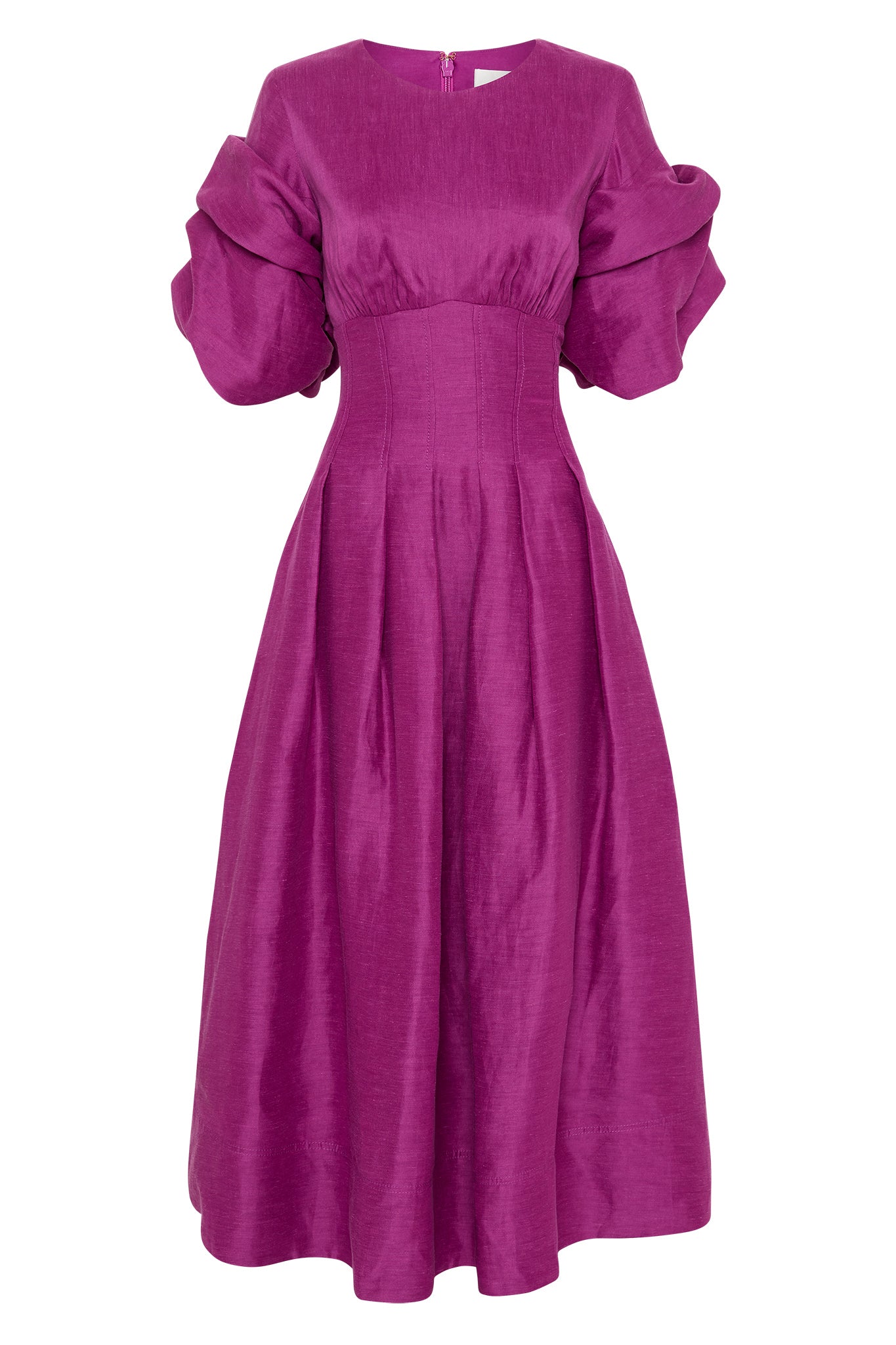 aje purple linen dress Pandorea Layered Maxi Dress-LILAC / 12
