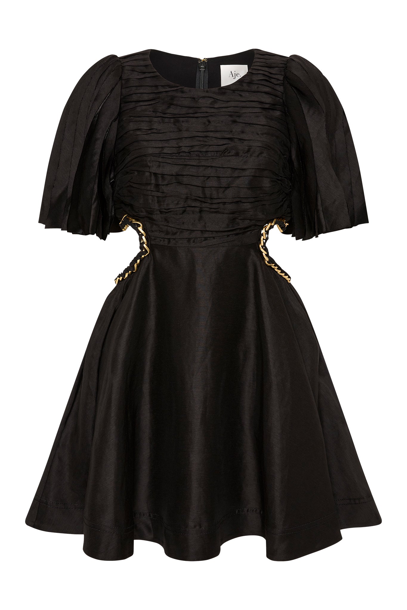 aje black mini dress Rushes Raffia Knit Mini Dress