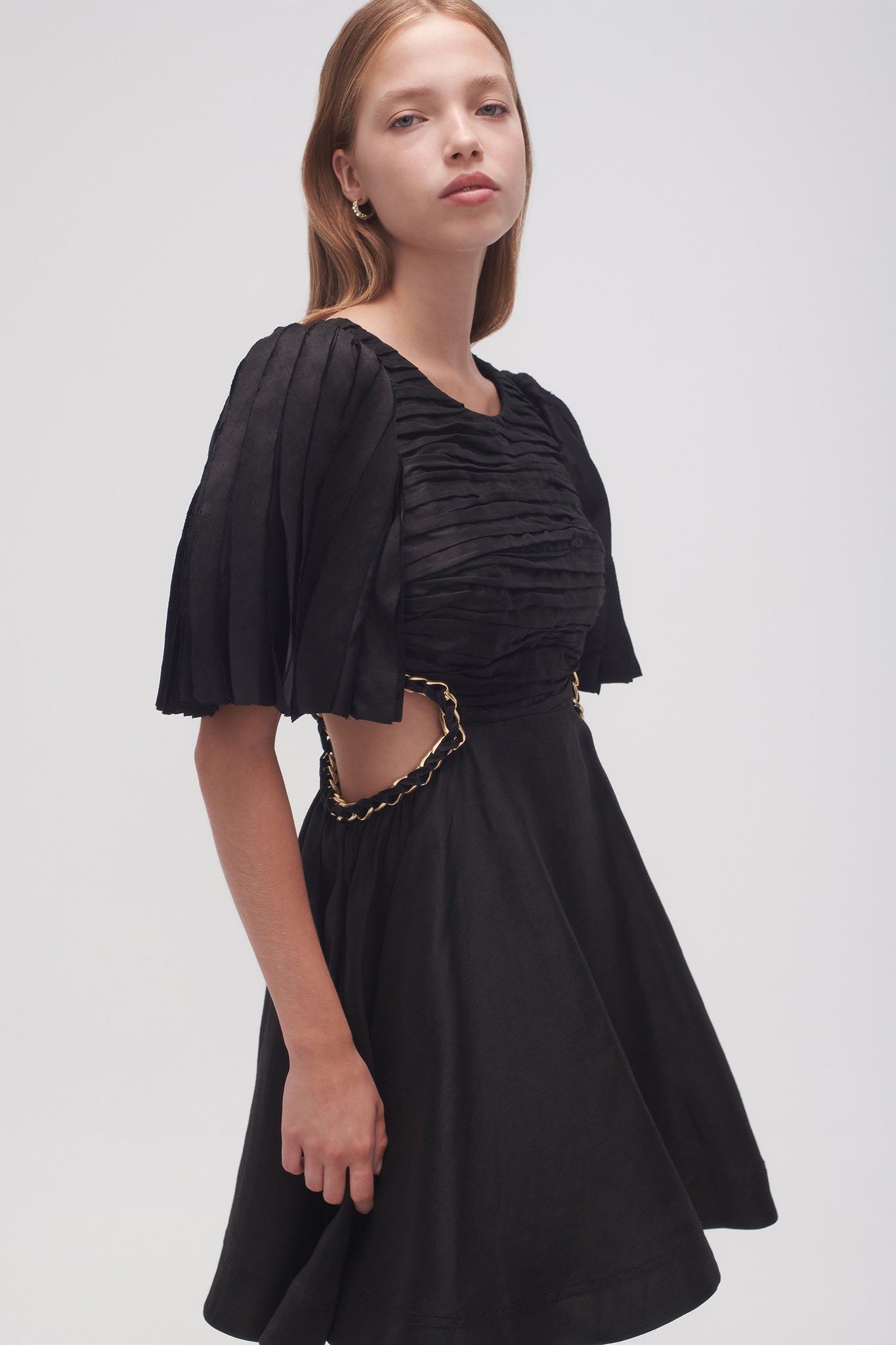 aje mini dress black Moonlight Knit Mini Dress