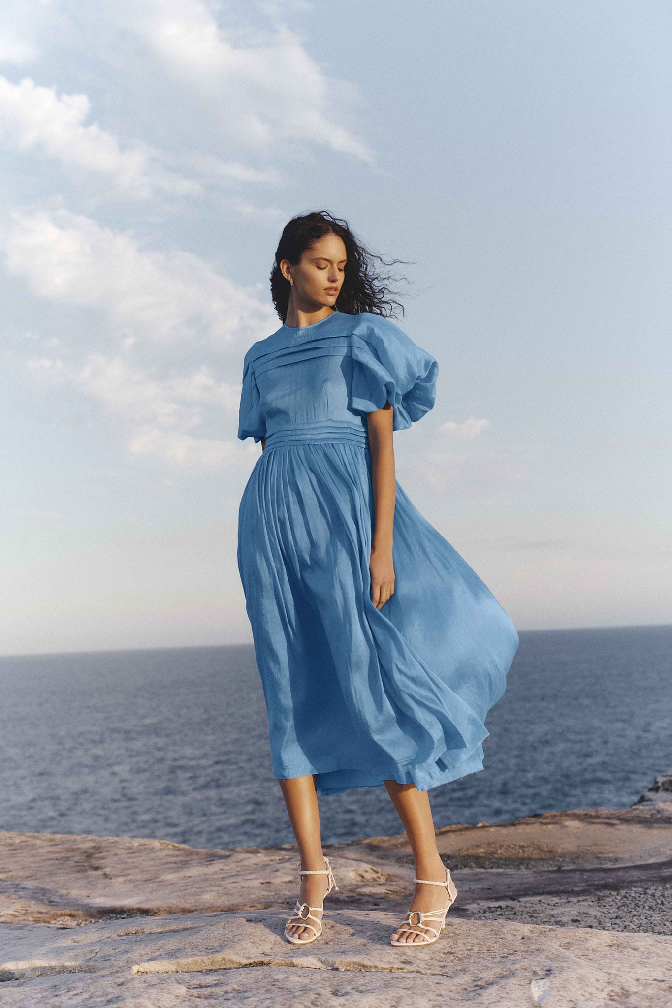 Buy FabNu Blue Cotton Printed Midi Dress for Women Online at Fabindia |  10735229