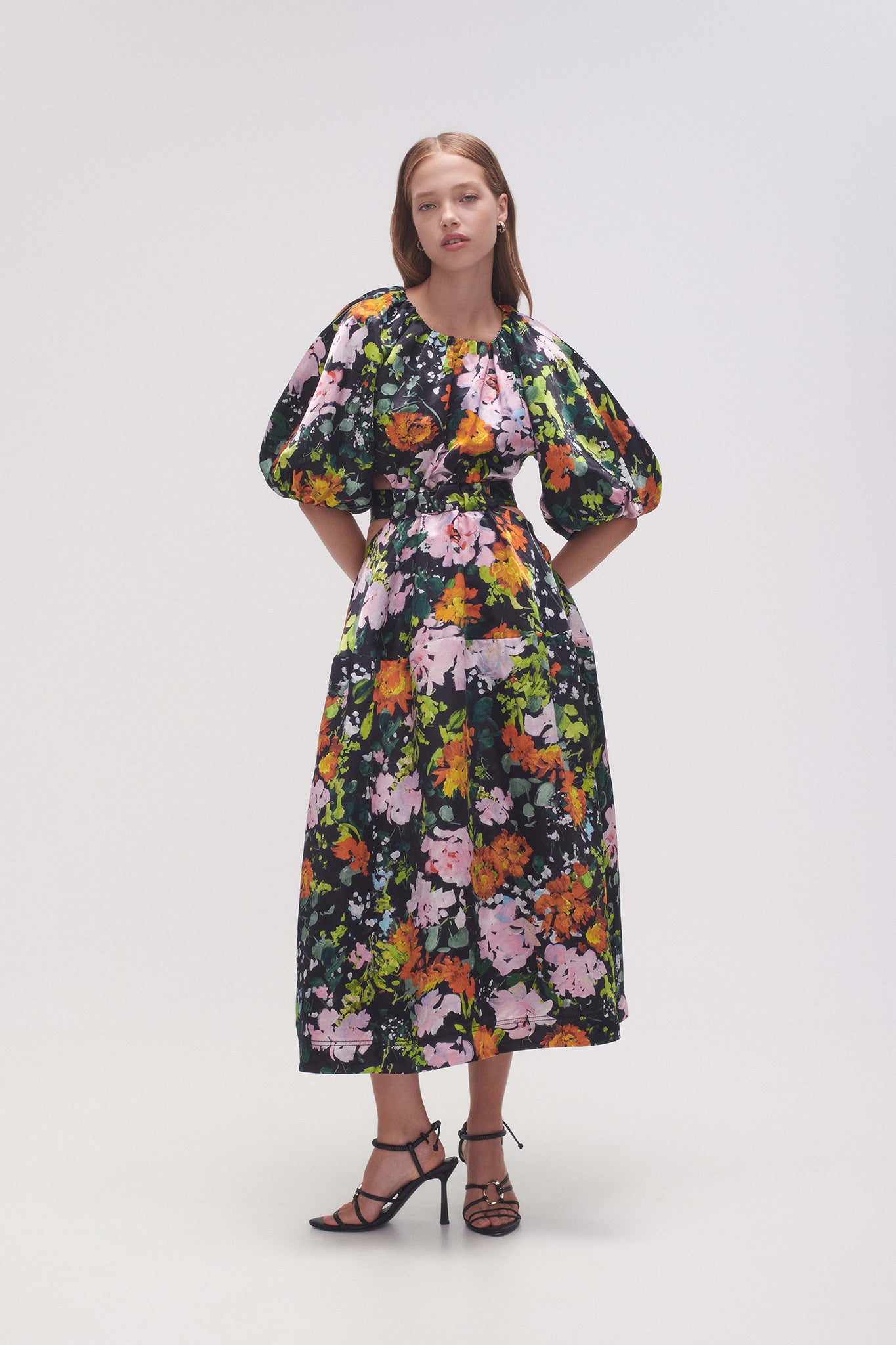 mimosa cut out midi dress Bardot Mimosa Cutout Midi Dress