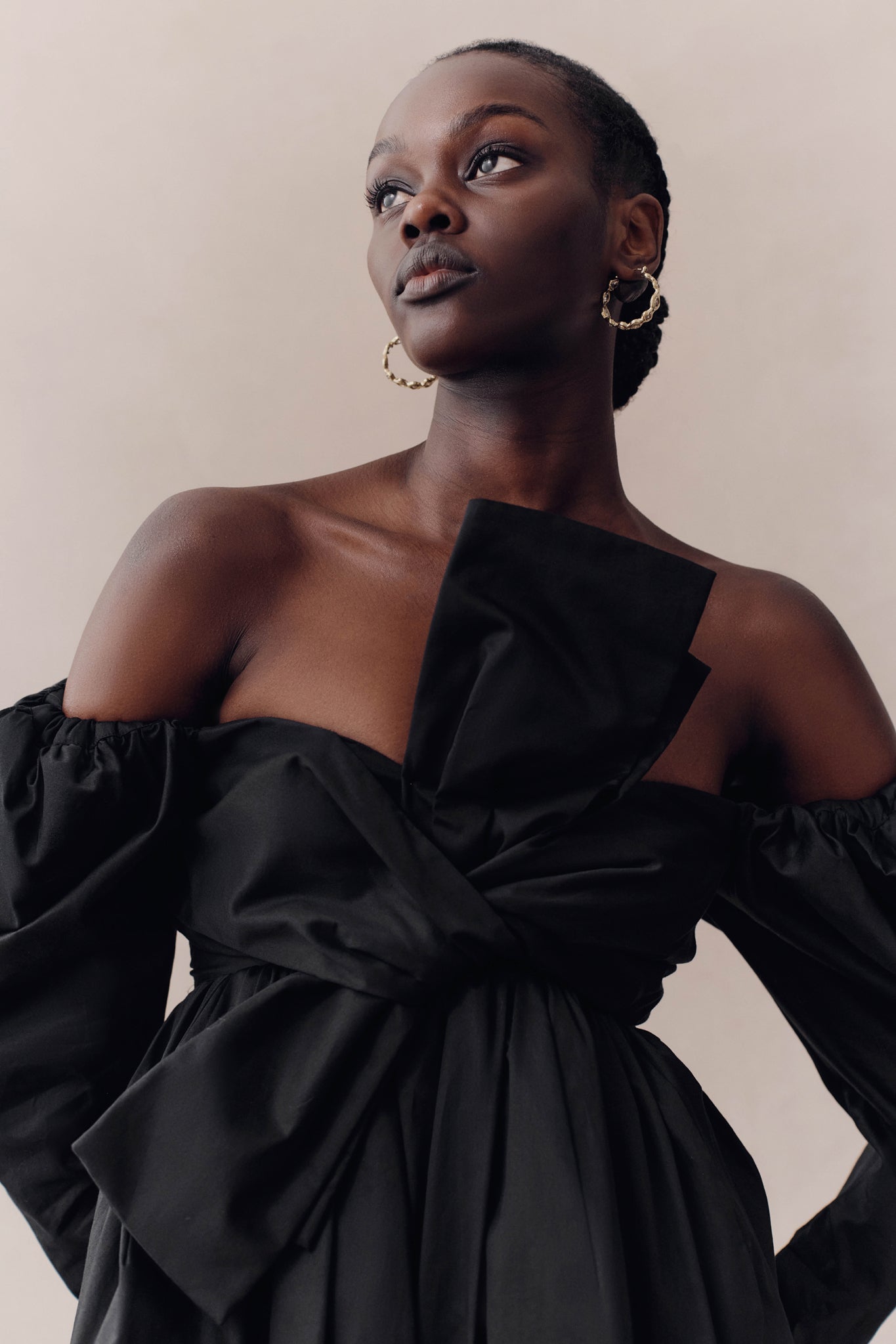 aje valentina bow midi dress Valentina Bow Midi Dress-BLACK / 4