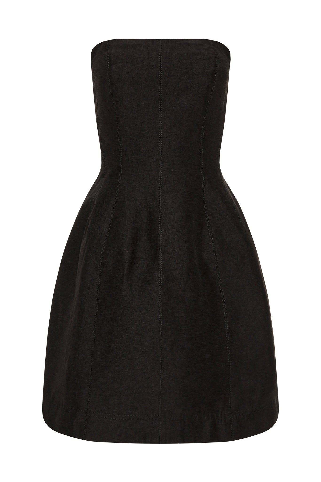aje black strapless dress Baret Strapless Mini Dress-BLACK / 12