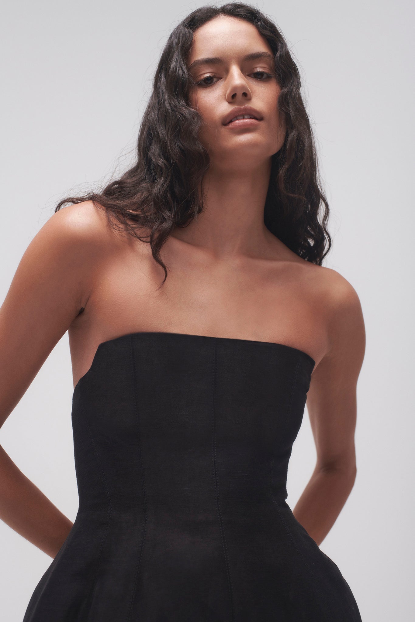 Baret Strapless Mini Dress-BLACK / 4 Baret Strapless Mini Dress-BLACK / 4