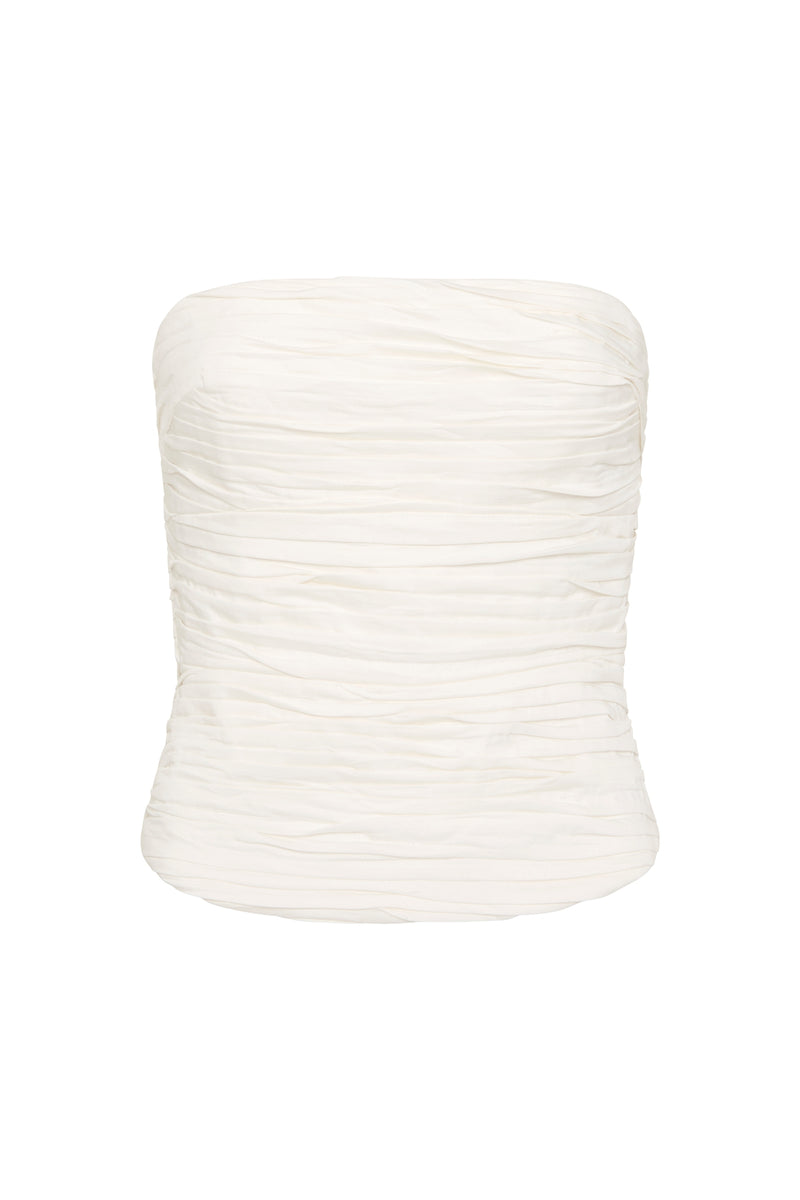 Sunbeam Ruched Bustier | Ivory | Aje – Aje World