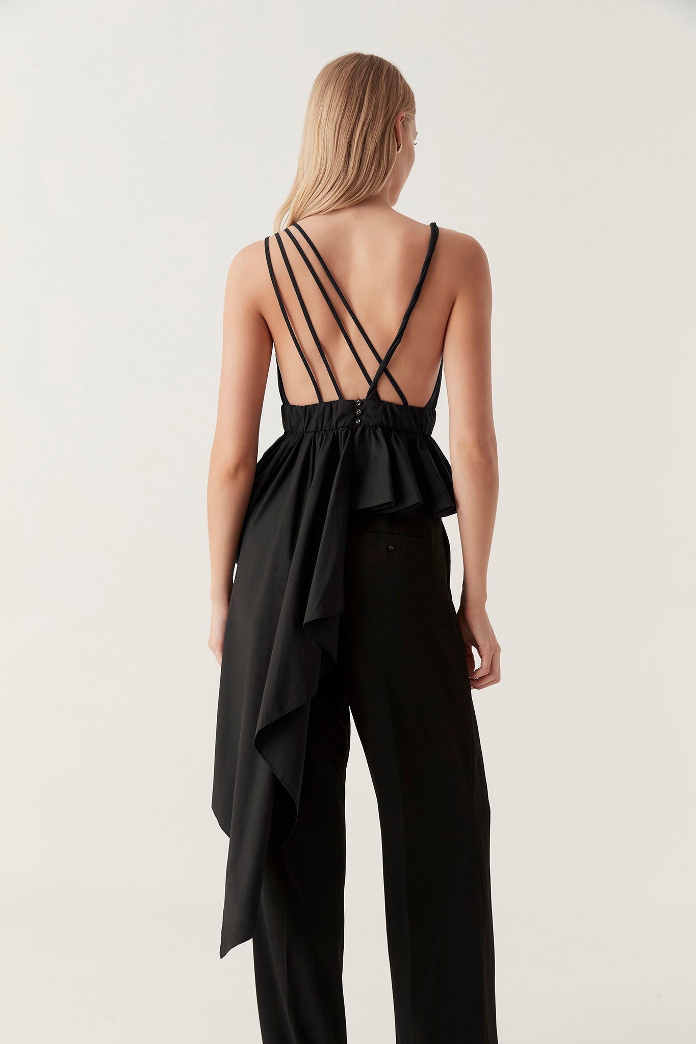 Karina Asymmetric Drape Top | Black | Aje – Aje ROW