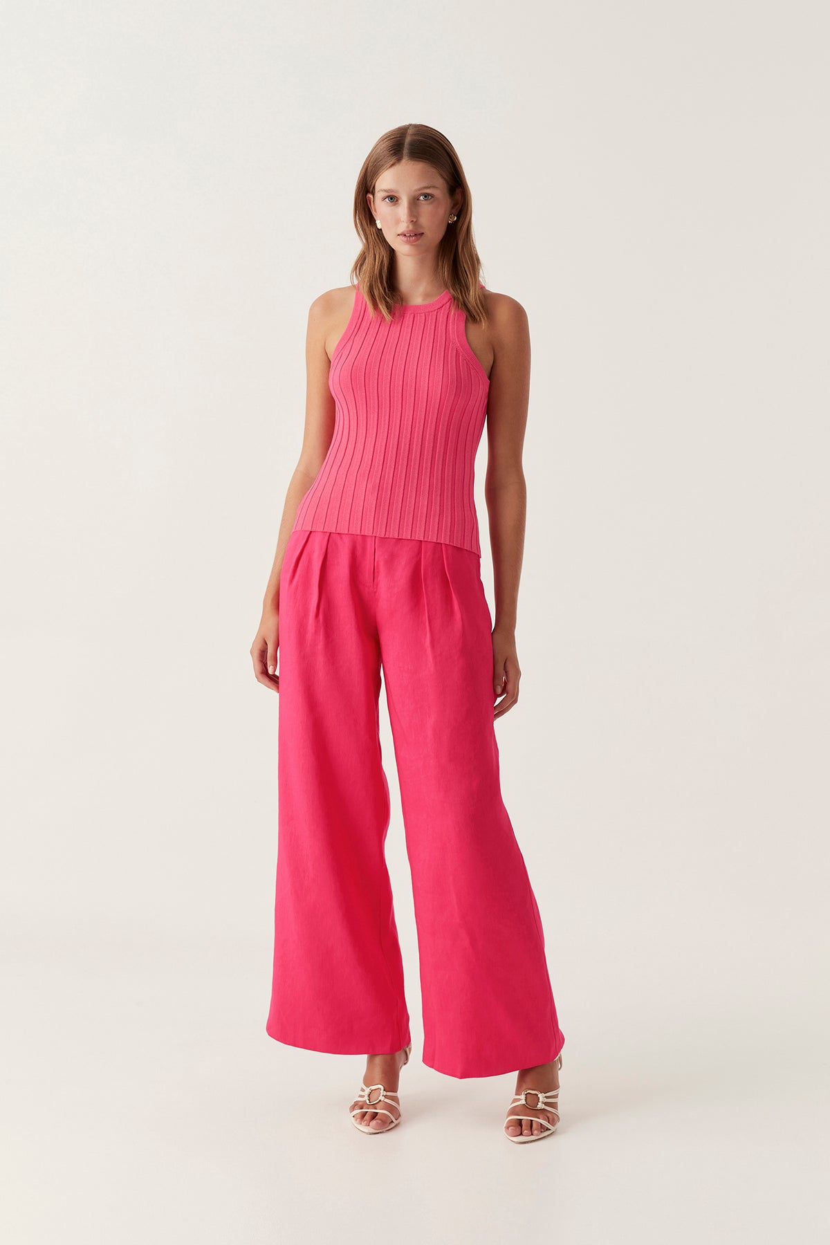 Hydra Racer Knit Ribbed Top | Bougainvillea Red | Aje – Aje International