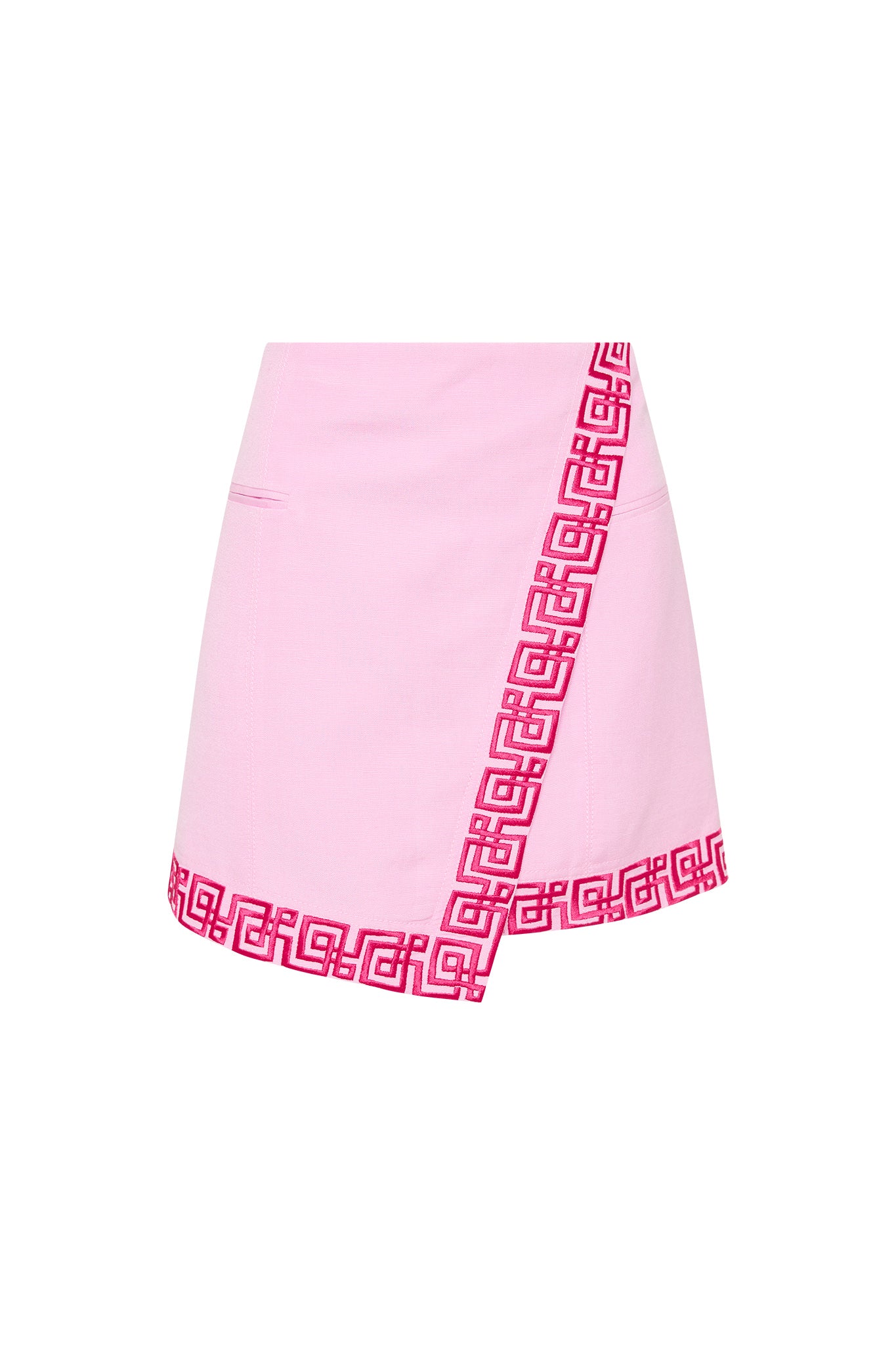 Voyager Embroidered Mini Skirt | Sweet Pink & Brilliant Pink | Aje ...