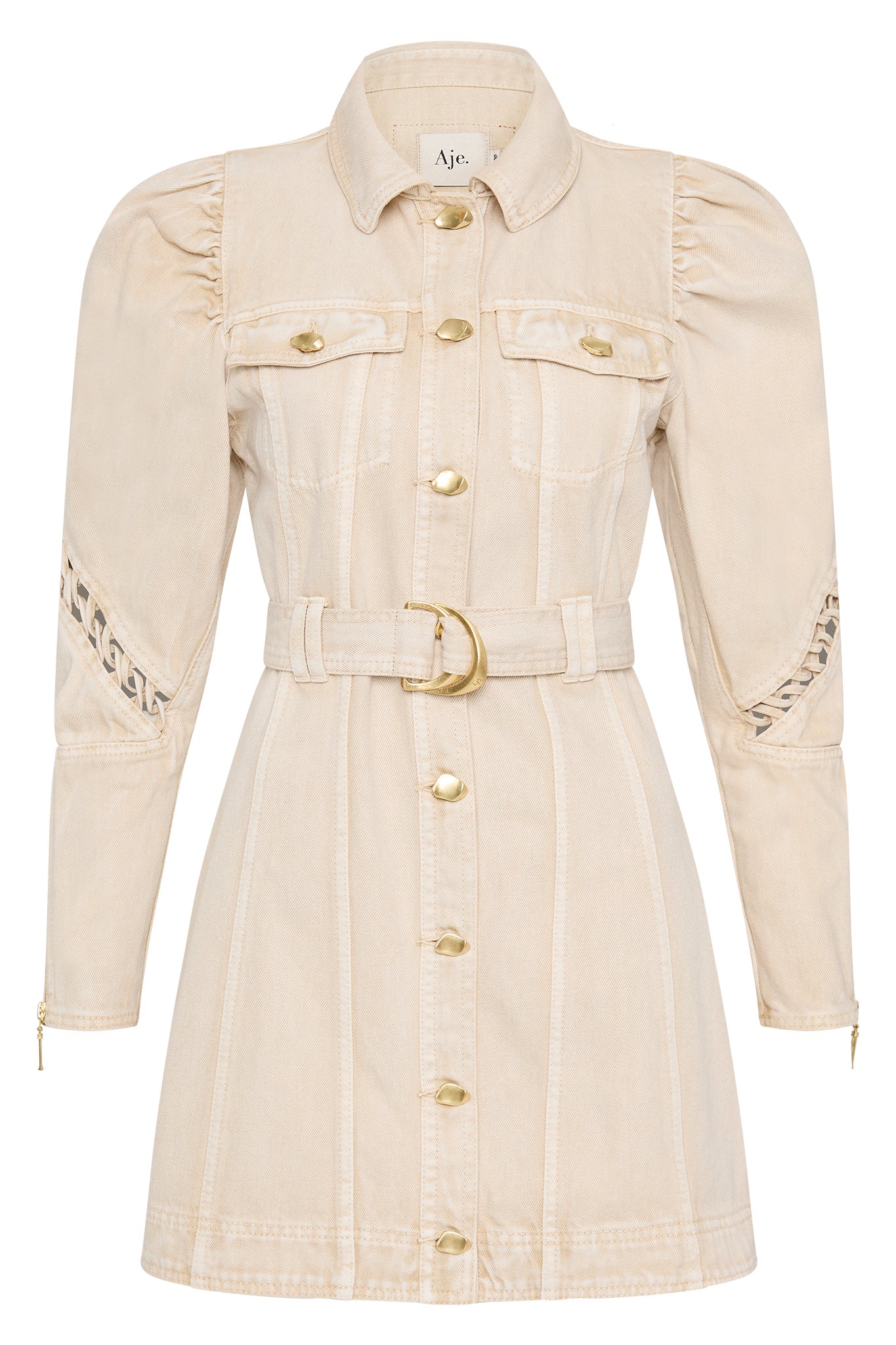 effie braided denim mini dress Effie Braided Denim Mini Dress-STONE / 4