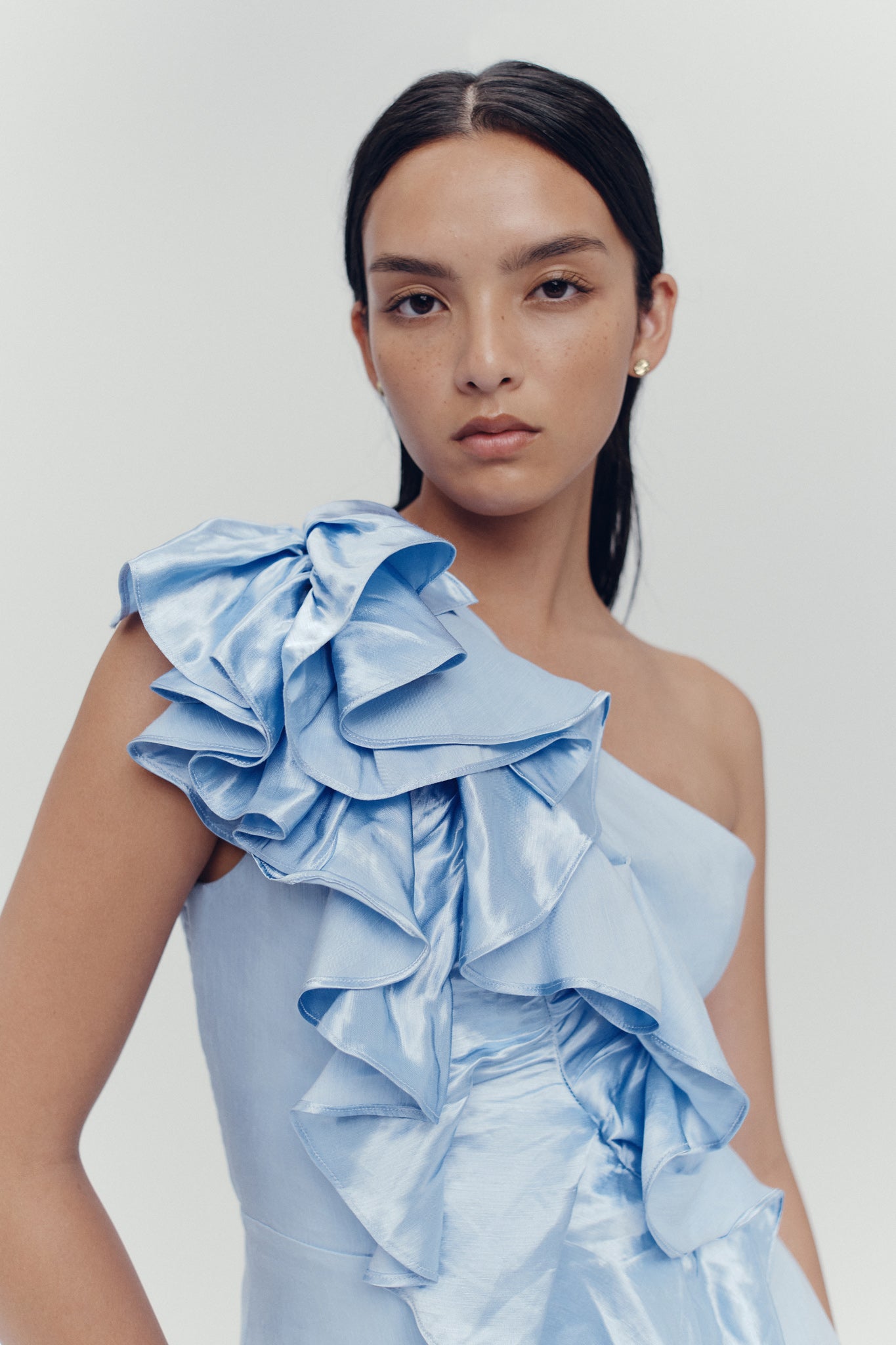 aje blue midi dress Aje Clara Midi Dress