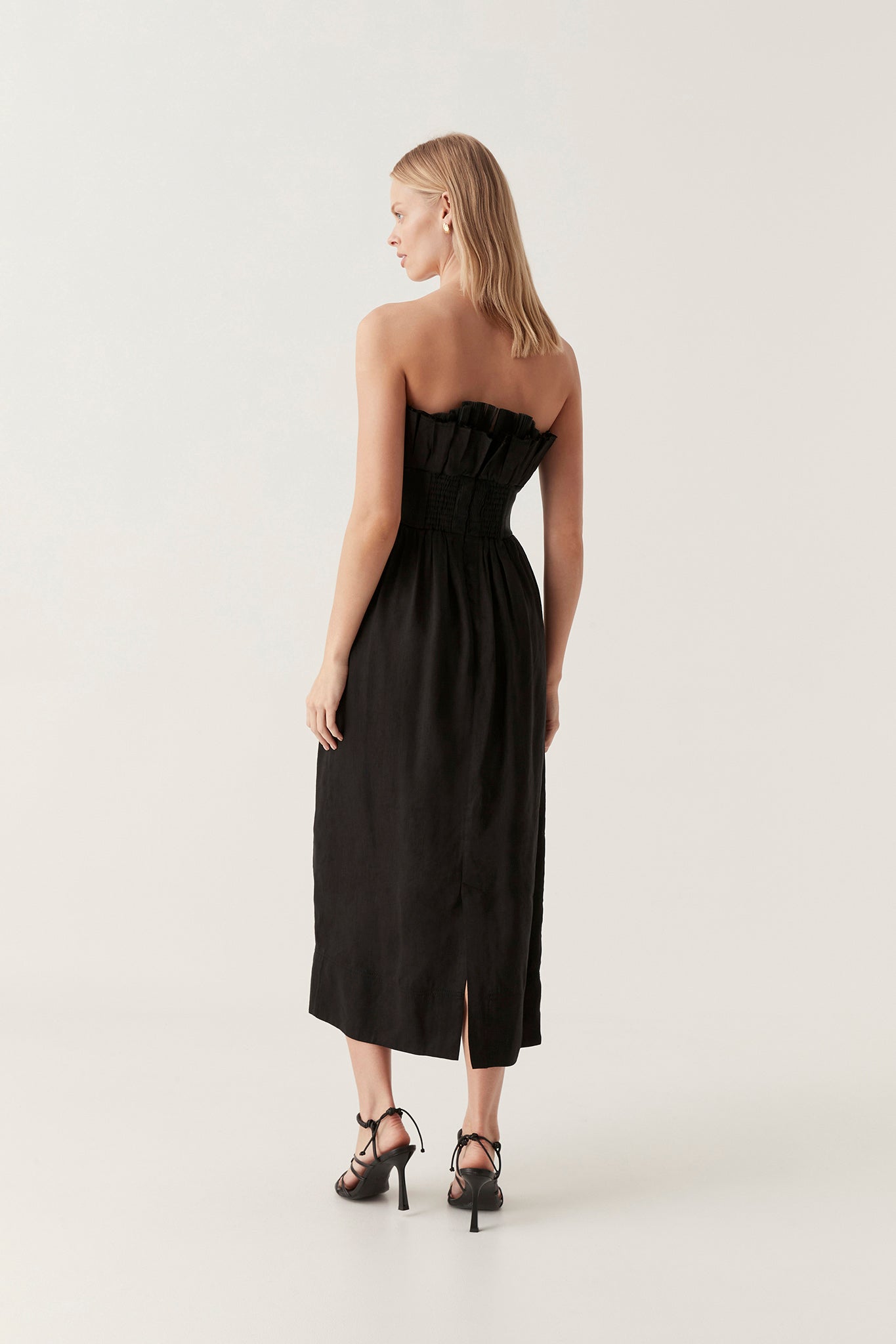 aje whisper knot waist midi dress Whisper Knot Waist Midi Dress | Black
