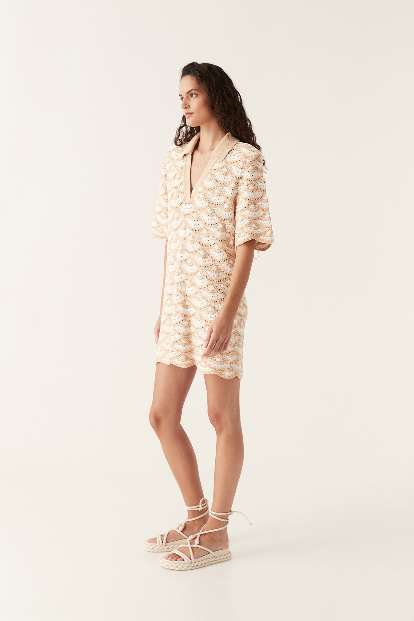 Dreamer Knit Mini Dress | Sand & Ivory | Aje – Aje ROW