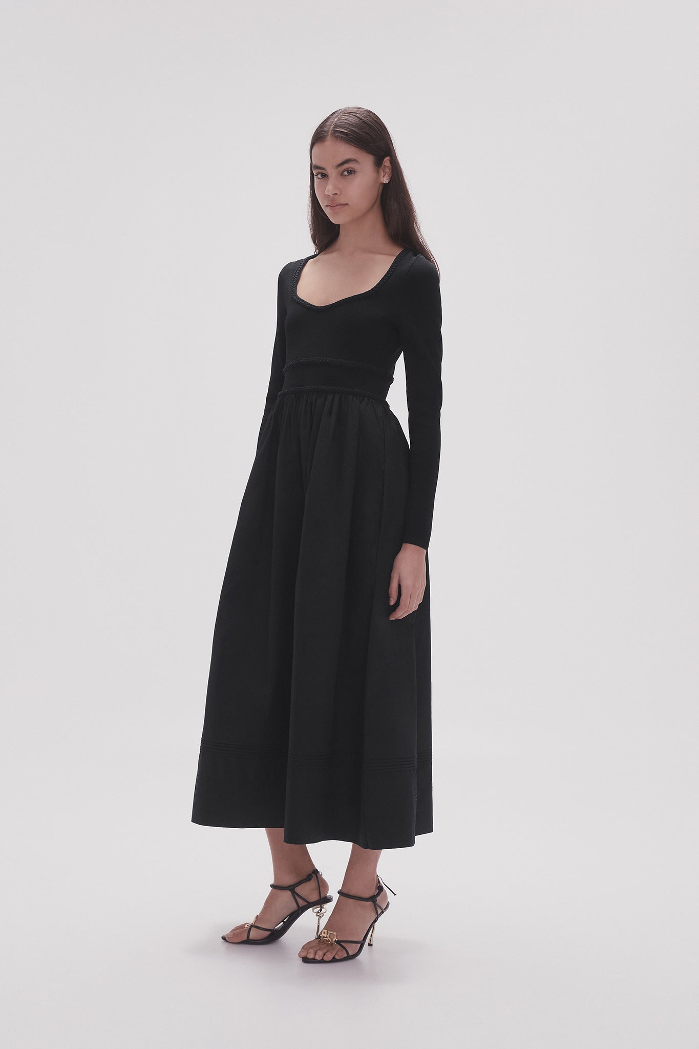 aje black knit dress Rushes Raffia Knit Mini Dress