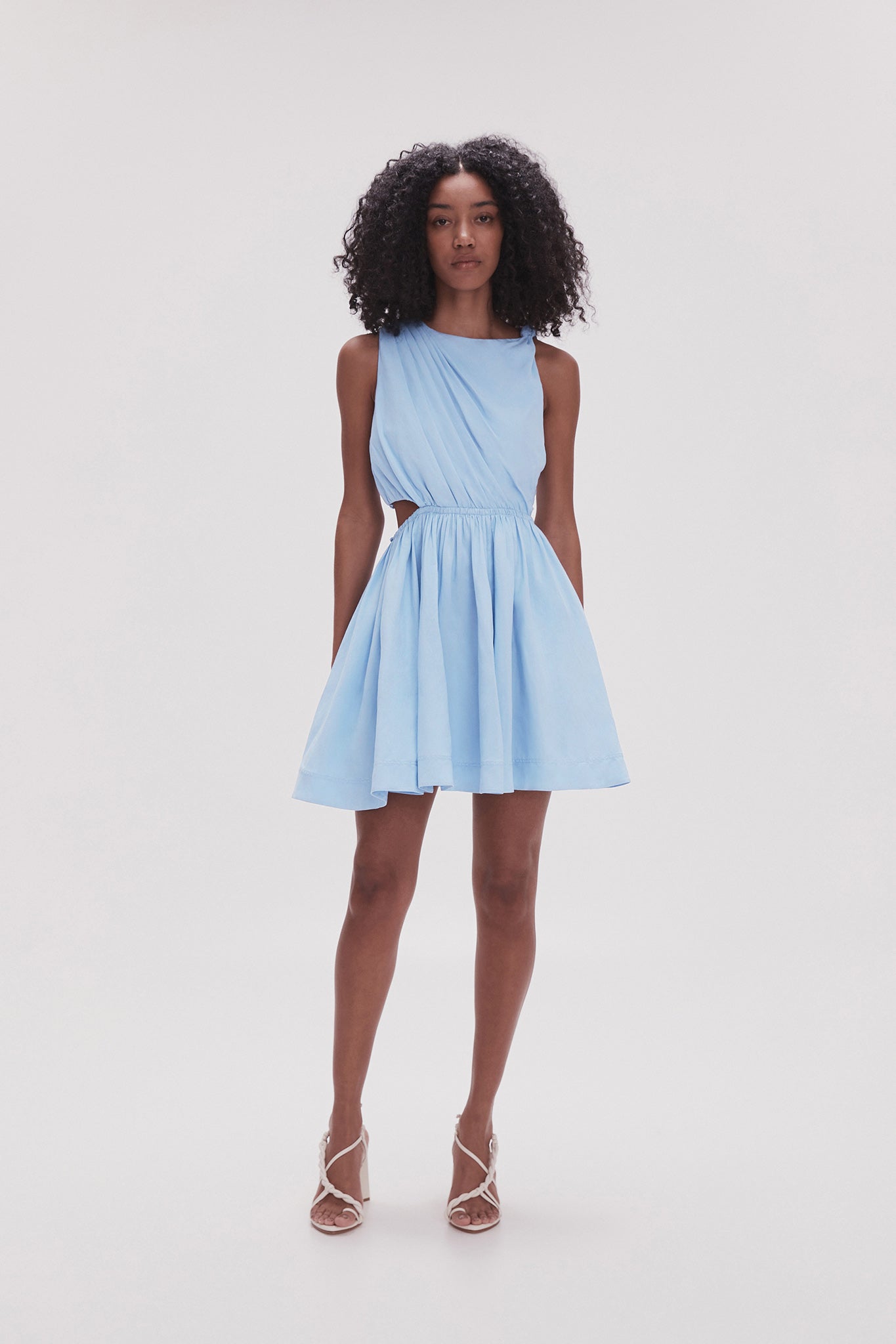 Abbey Twisted Mini Dress | Light Sky Blue | Aje Aje International Abbey Twisted Mini Dress | Light Sky Blue | Aje Aje International