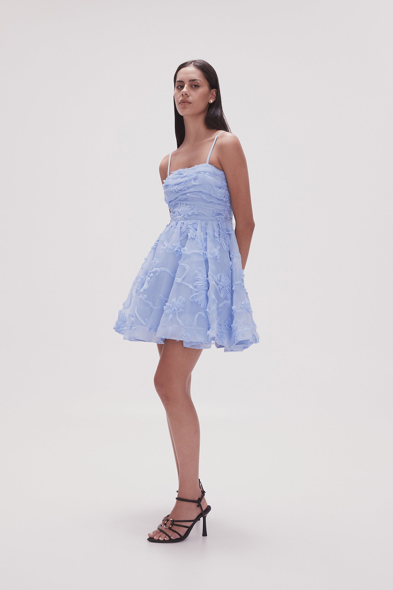 Evangeline Mini Dress, Light Sky Blue
