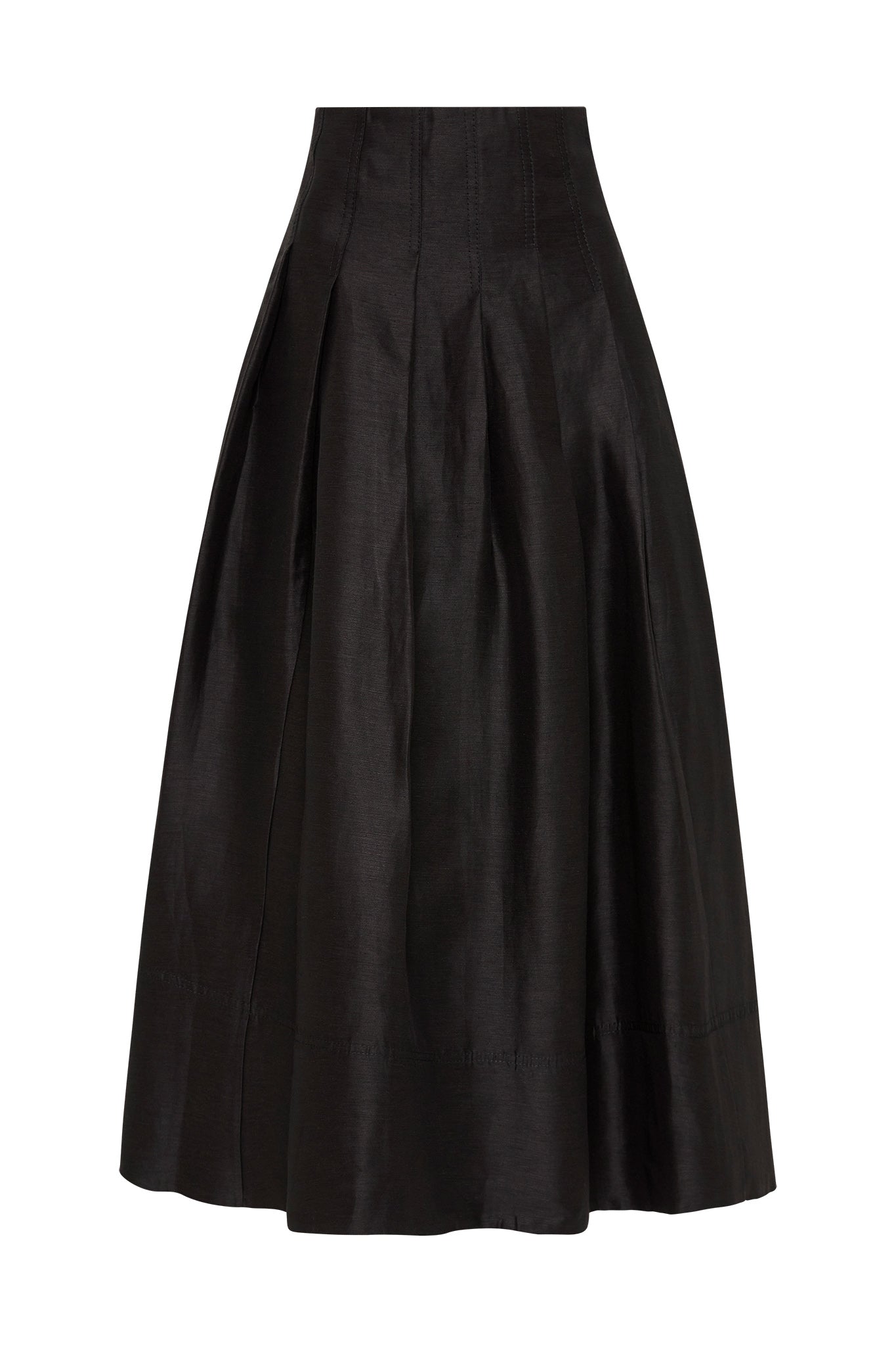 Paradiso Cinched Midi Skirt, Black