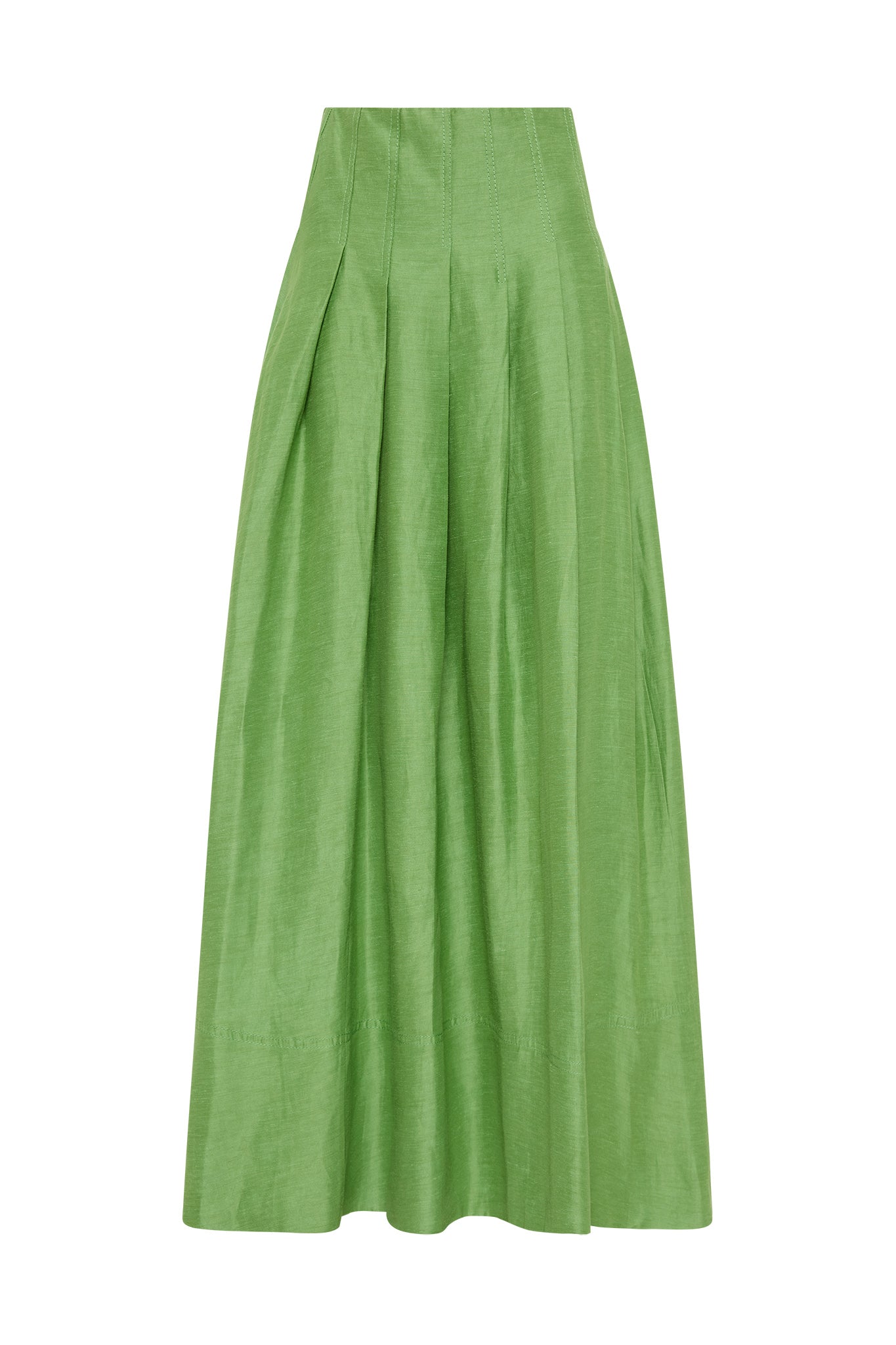 Paradiso Cinched Midi Skirt, Fern Green