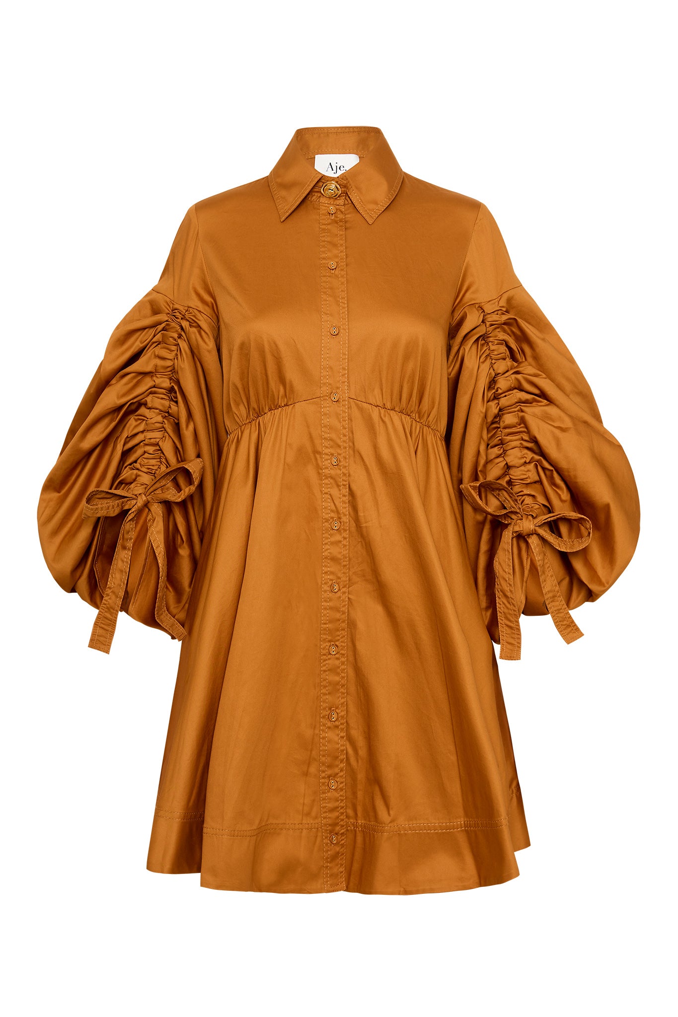 aje utopia mini dress Aje. Utopia Ruffle Mini Orange Dress Size 8