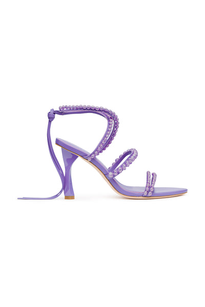 Alba Pearl Sculptural Heel | Deep Violet | Aje – Aje World