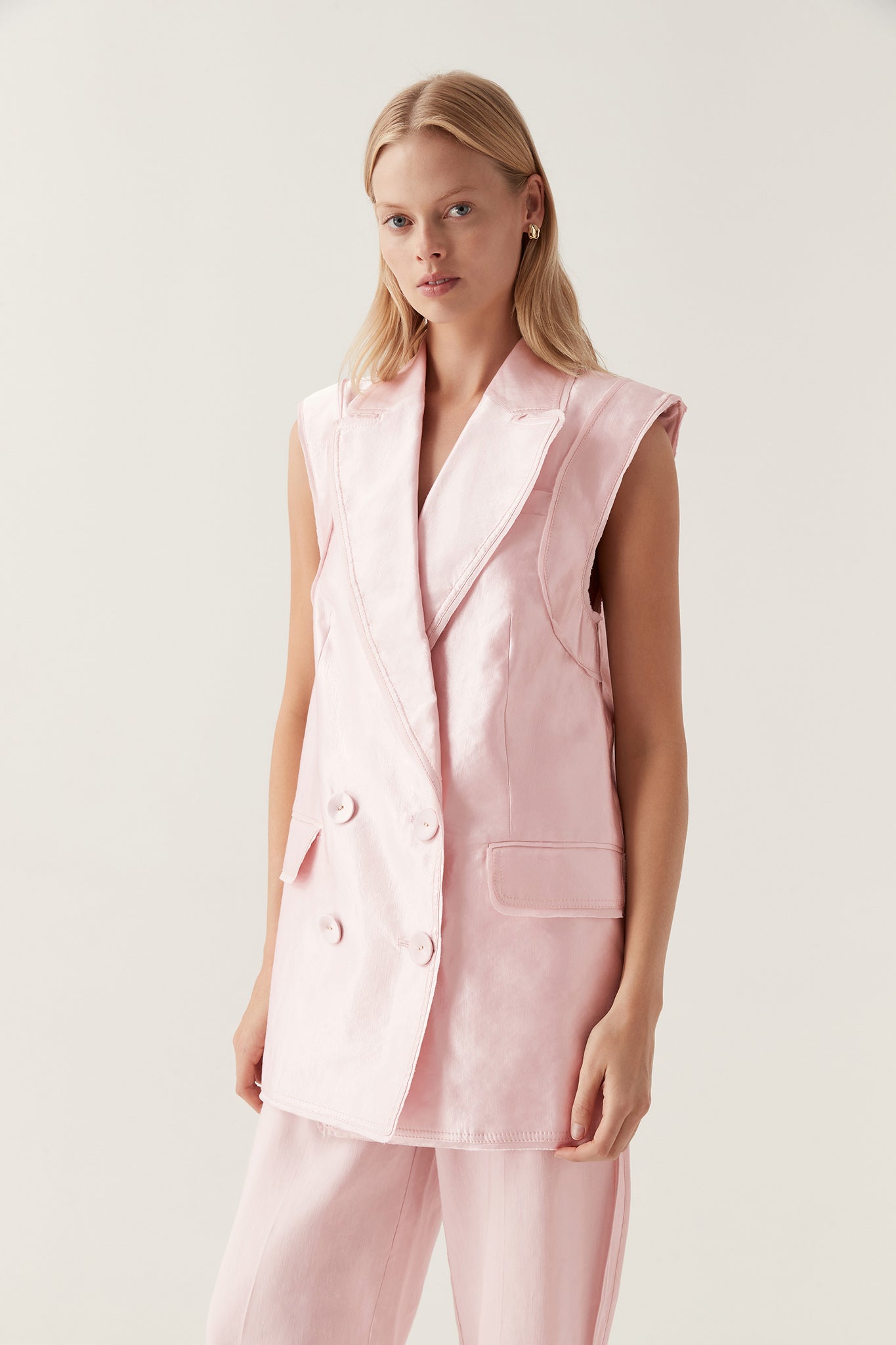 Insight Oversized Vest | Soft Pink | Aje – Aje ROW