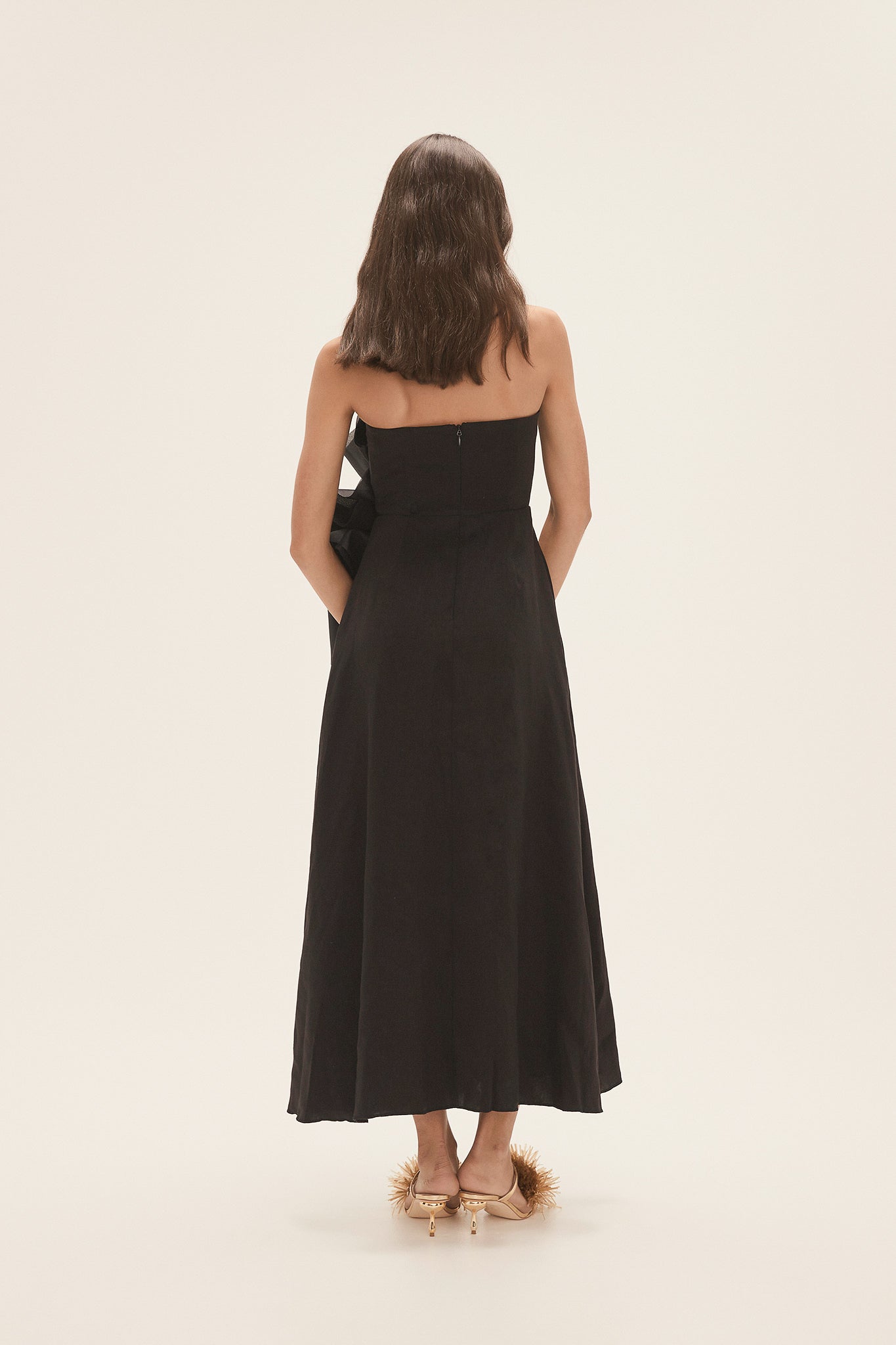 aje energy midi dress Energy Midi Dress-BLACK / 4