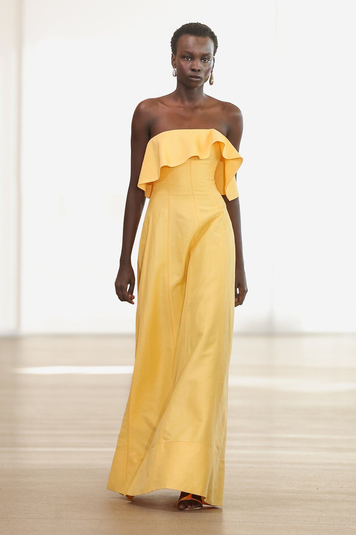 Shallows Strapless Gown | Marigold Yellow