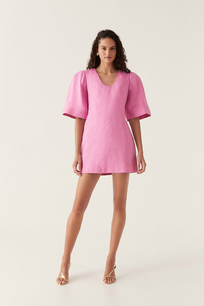Hunter Twisted Mini Dress | Muted Fuschia | Aje – Aje International