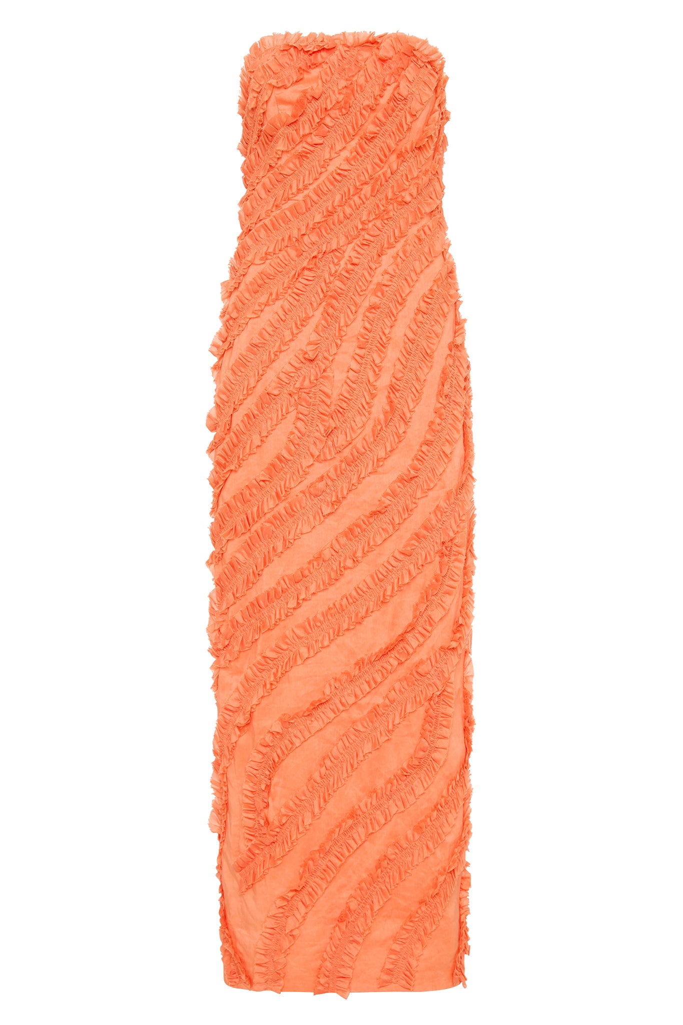 aje orange dress Terrene Frill Maxi Dress | Sunset Orange