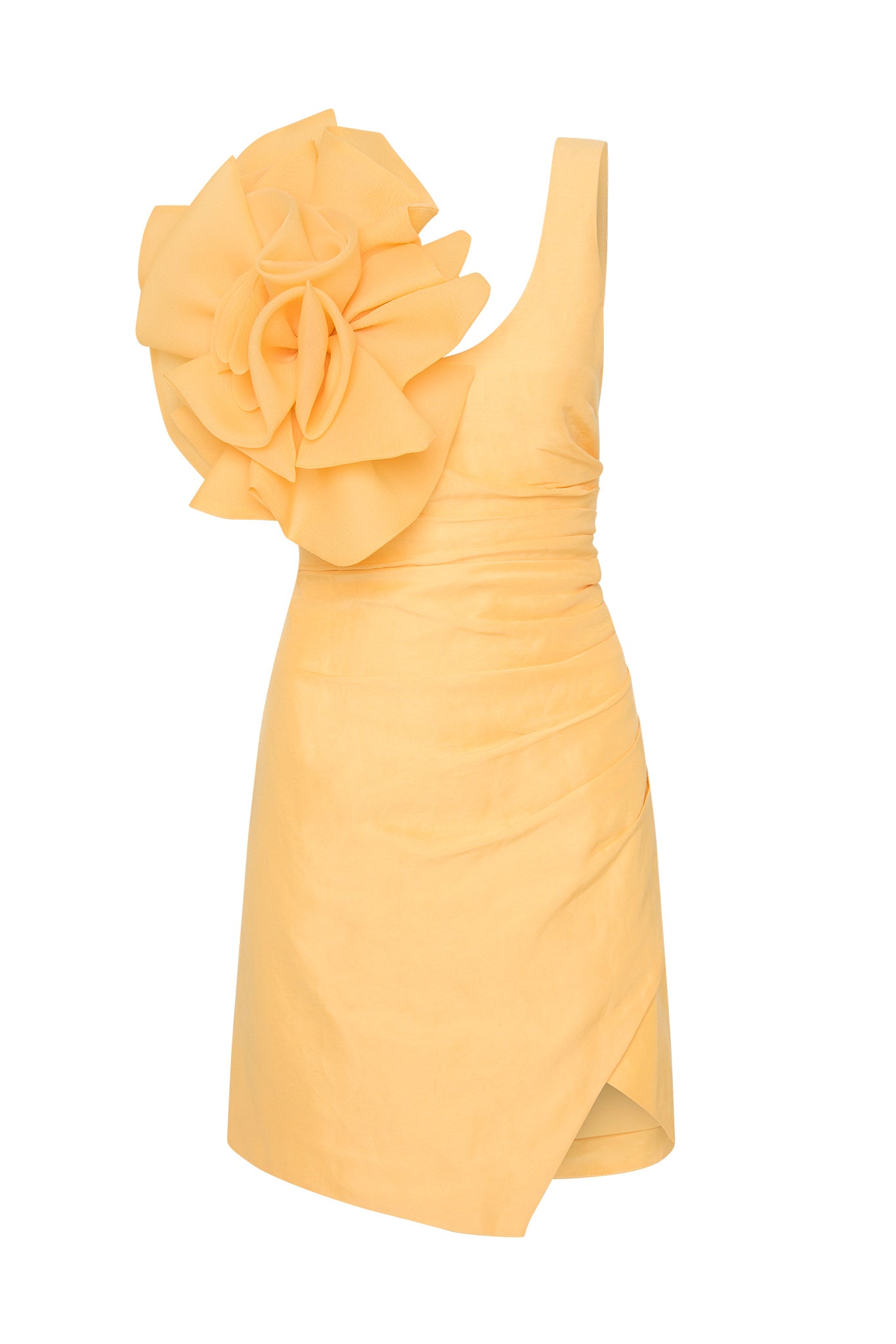 marigold muse yellow satin mini dress Energy Mini Dress | Marigold Yellow