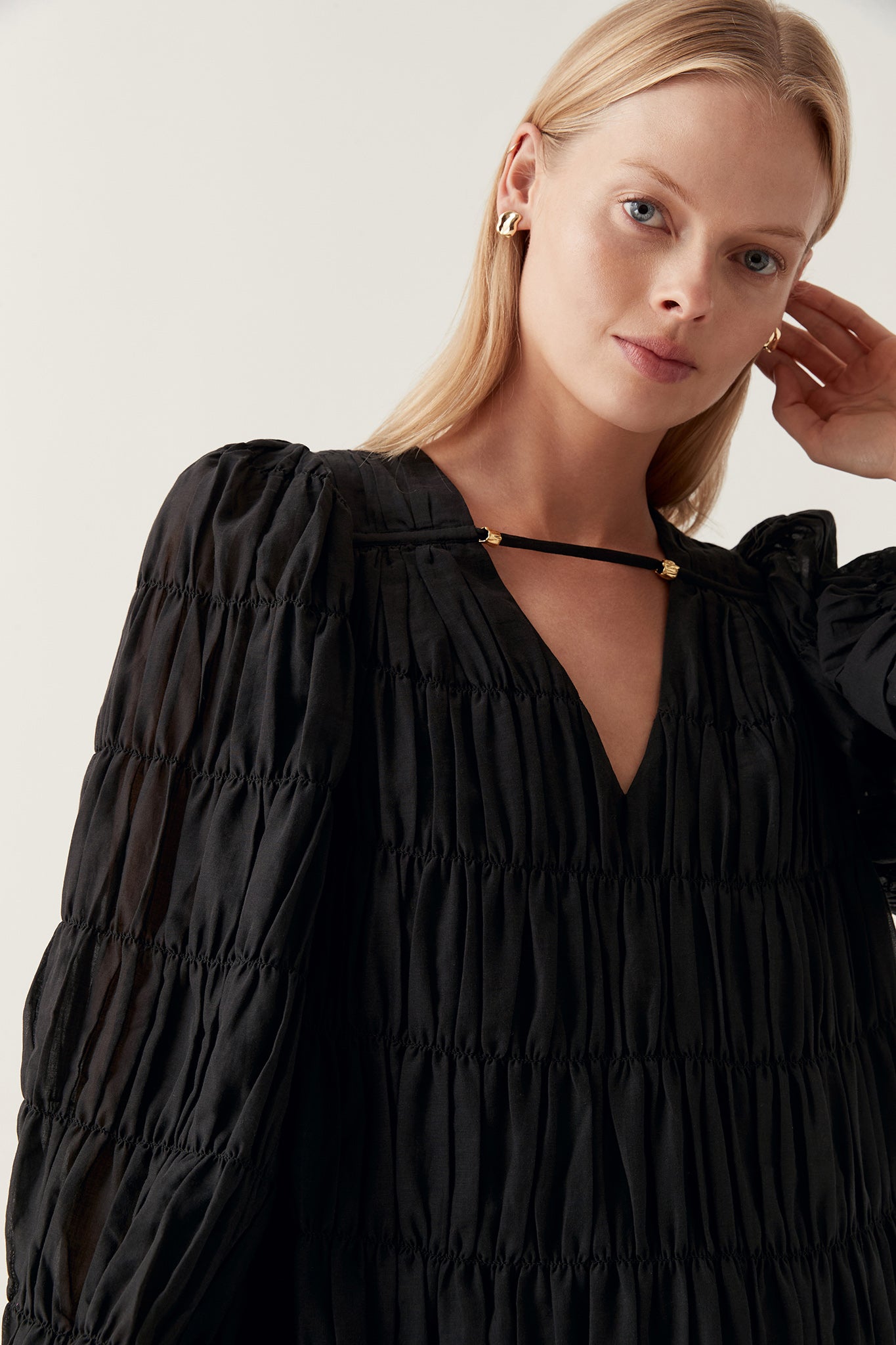 evelina ruched mini dress Evelina Draped Sleeve Sweetheart Neckline Ruched Dress White