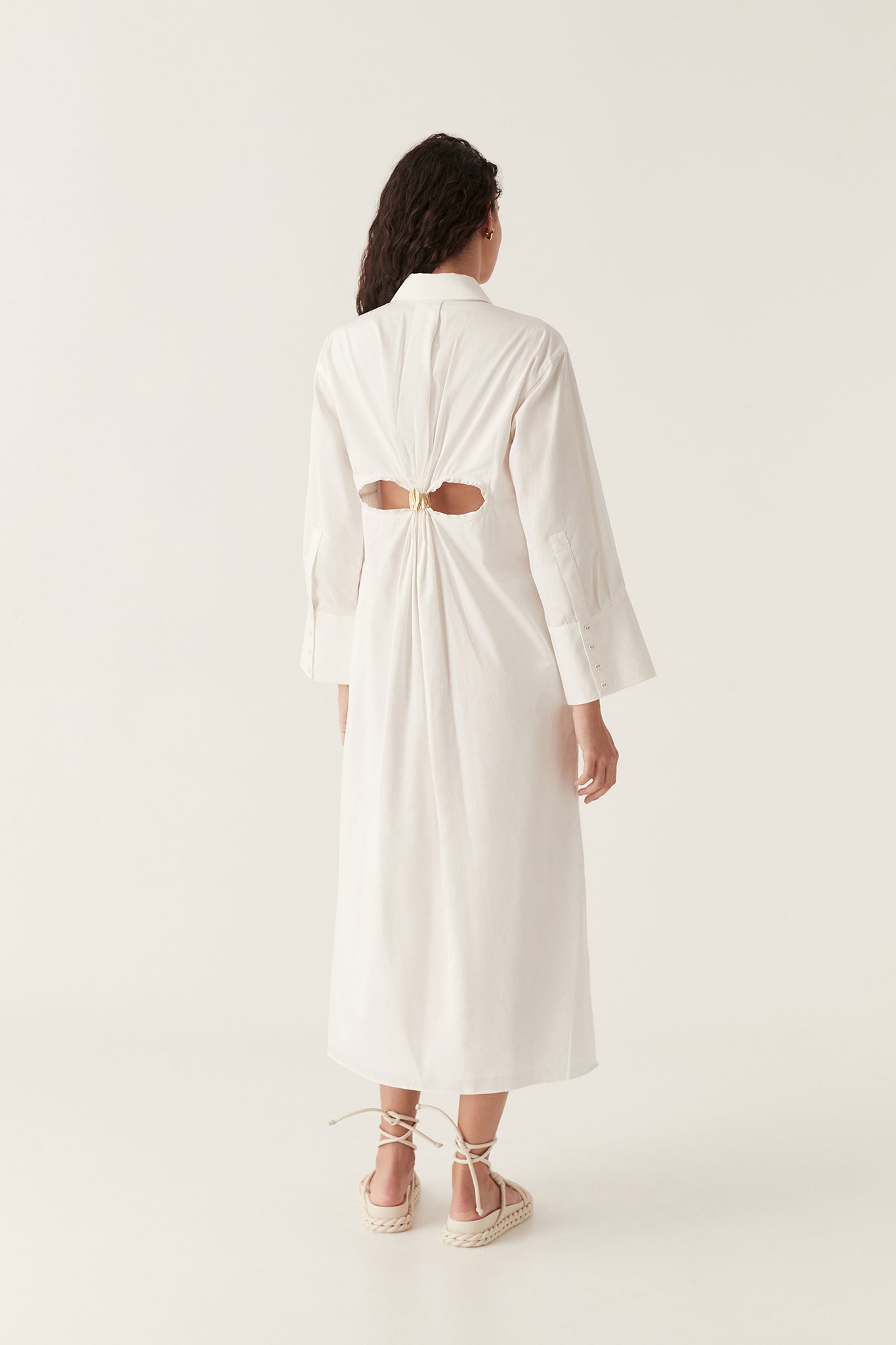 White Plunge Knot Detail Shirt Dress  Dress clothes for women, Shirt  dresses uk, Basic white blouse
