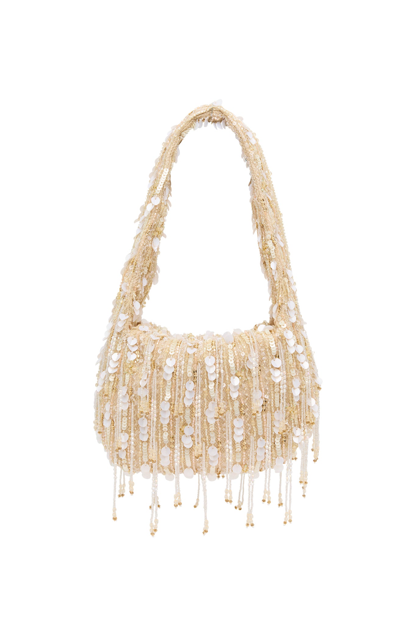 Gold Metallic Beaded Mini Bag