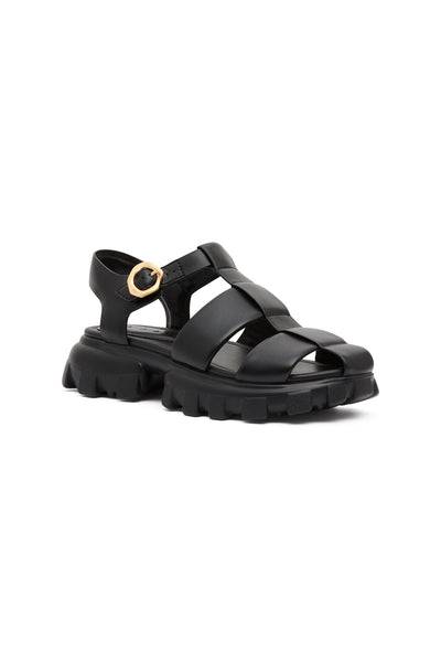 Vagabond Shoemakers Eyra Leather Fisherman Sandals in Black | Lyst