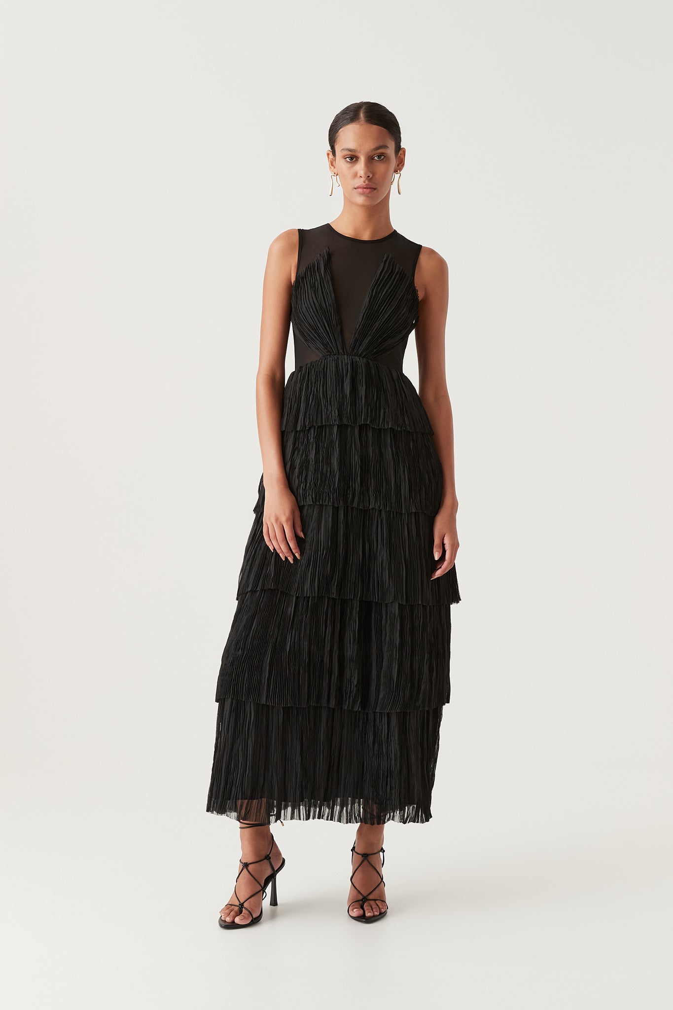 aje black maxi dress Aje Spatial Maxi Dress by Aje