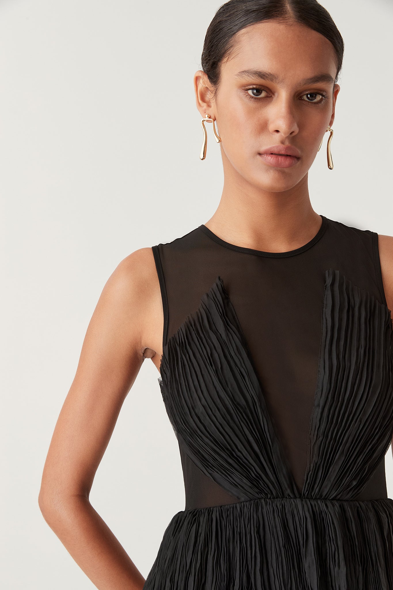 aje escapist maxi dress Escapist Maxi Dress-BLACK / 4