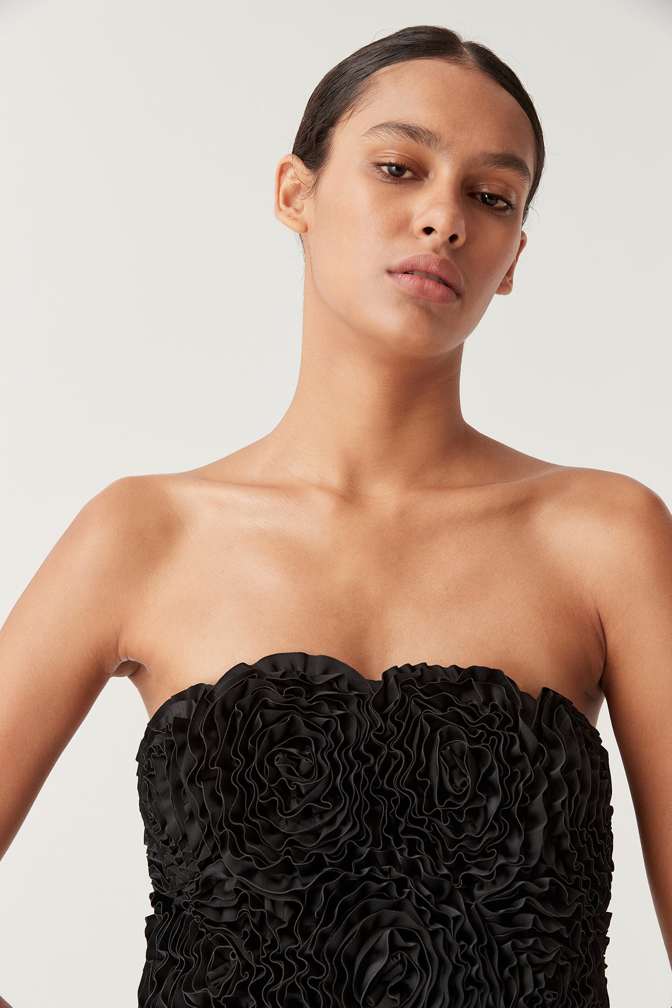 Gazer Rosette Mini Dress | Black | Aje Aje International Gazer Rosette Mini Dress | Black | Aje Aje International