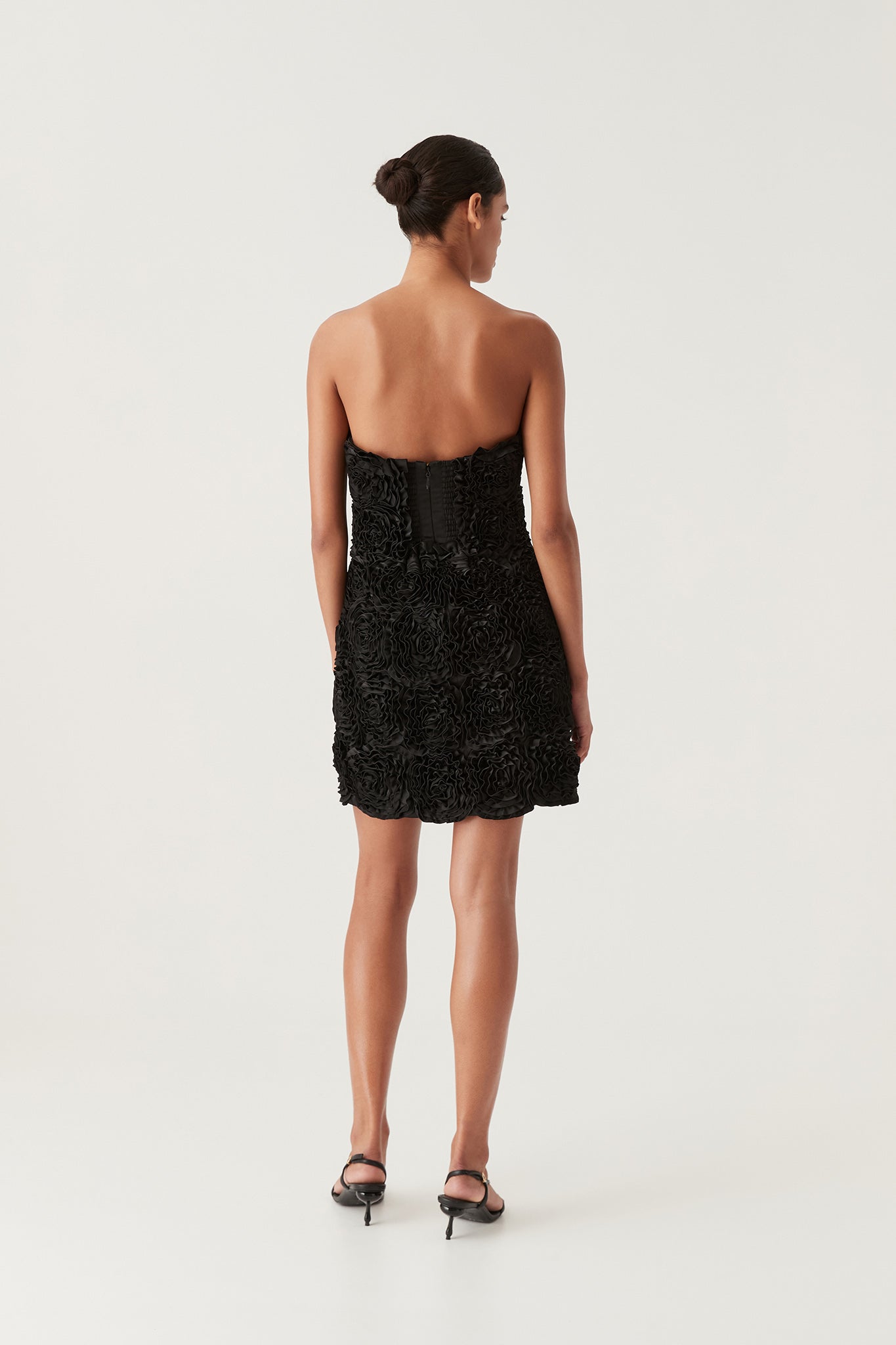 Gazer Rosette Mini Dress-BLACK / 4 Gazer Rosette Mini Dress-BLACK / 4