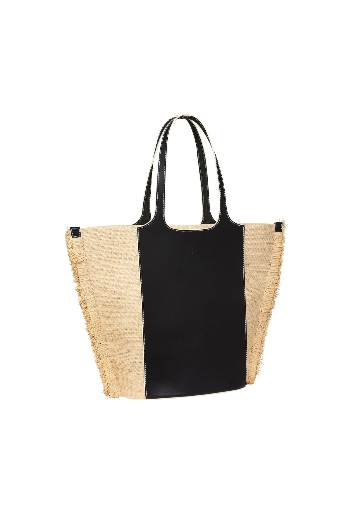 Romy Raffia Tote Market Bag | Natural & Black | Aje – Aje International