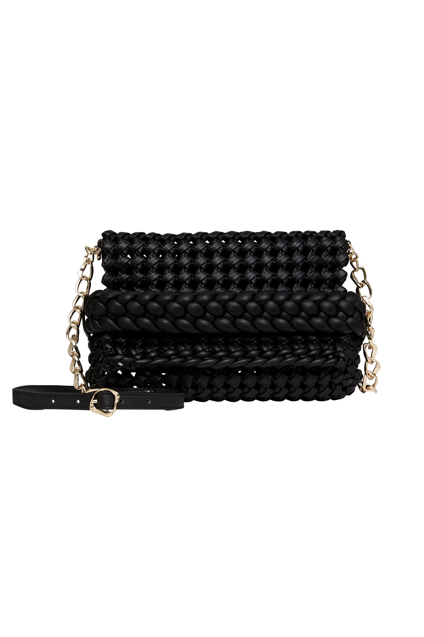 Clutch With Chain Patent Black / White