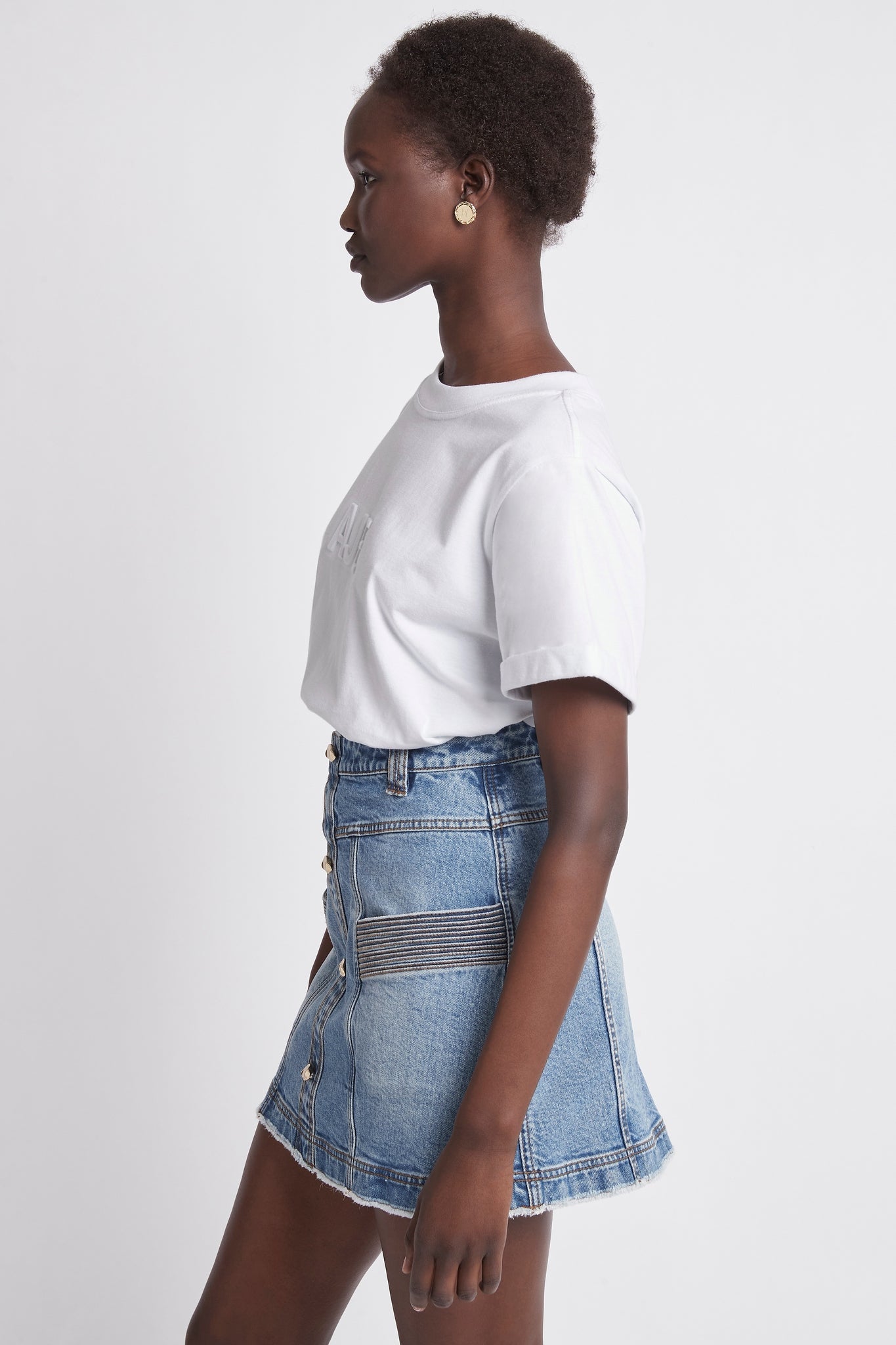 Maya Denim Mini Skirt | 90S Wash | Aje – Aje ROW