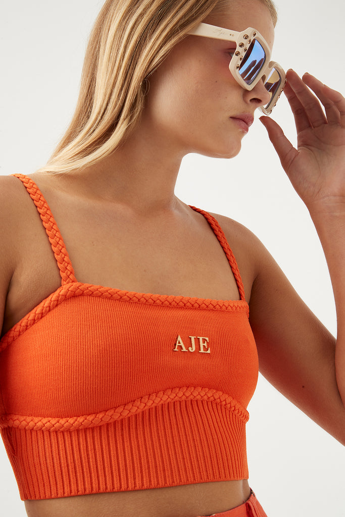 Aje X Local Supply The Square Embellished Sunglasses