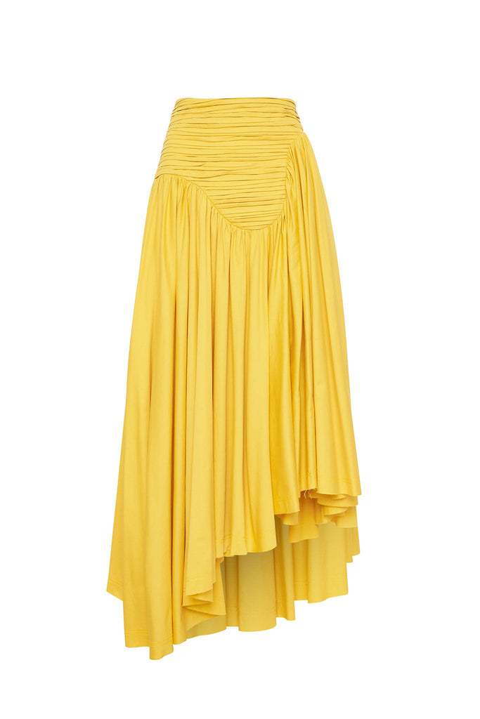 Jolie Asymmetric Midi Skirt | Sun Shower Yellow | Aje – Aje ROW