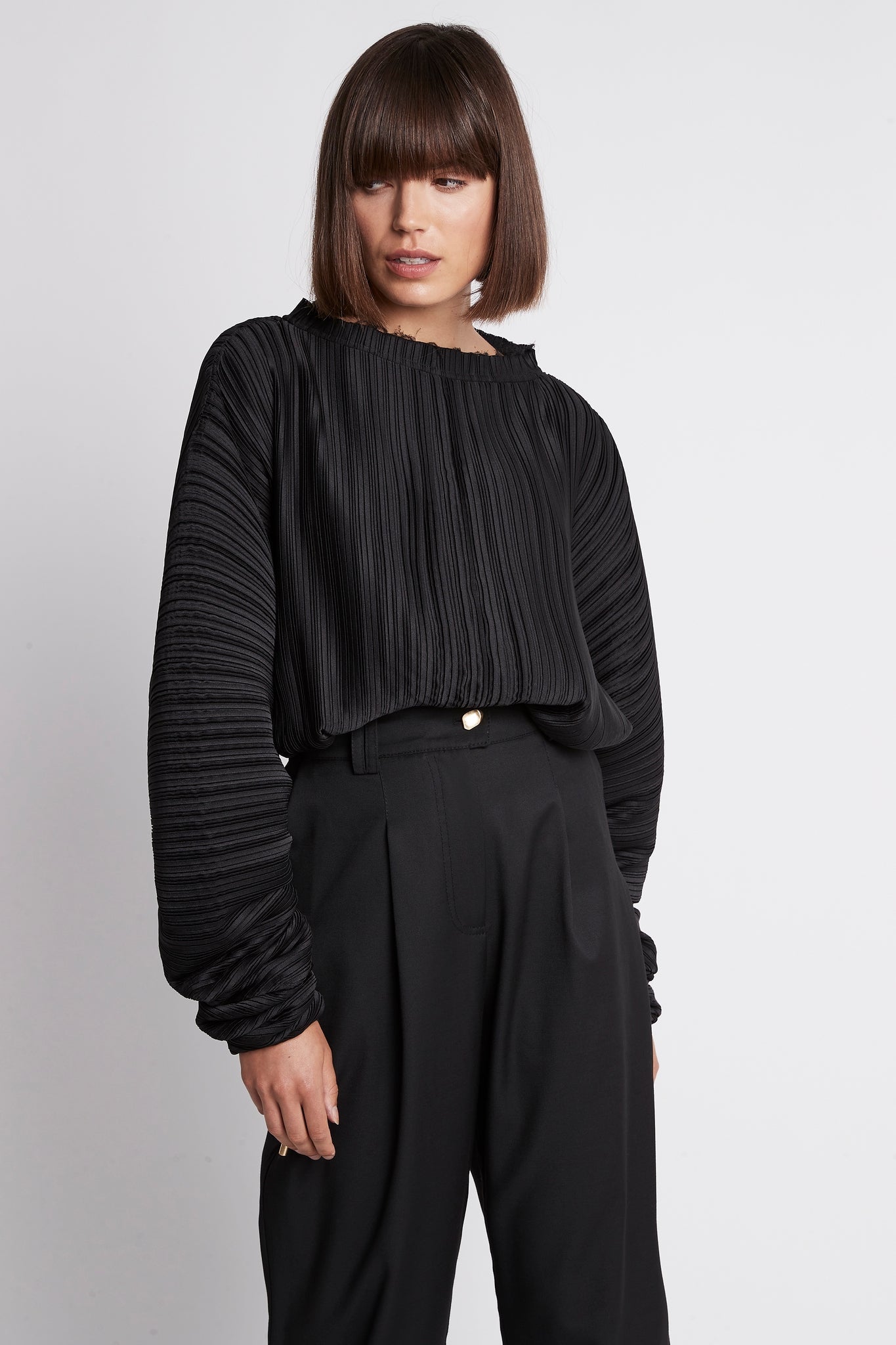 Ripple Pleated Blouse