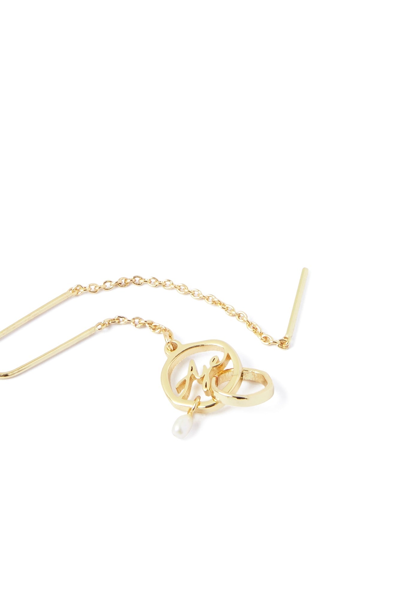 Aje Logo Circle Drop Chain Earring
