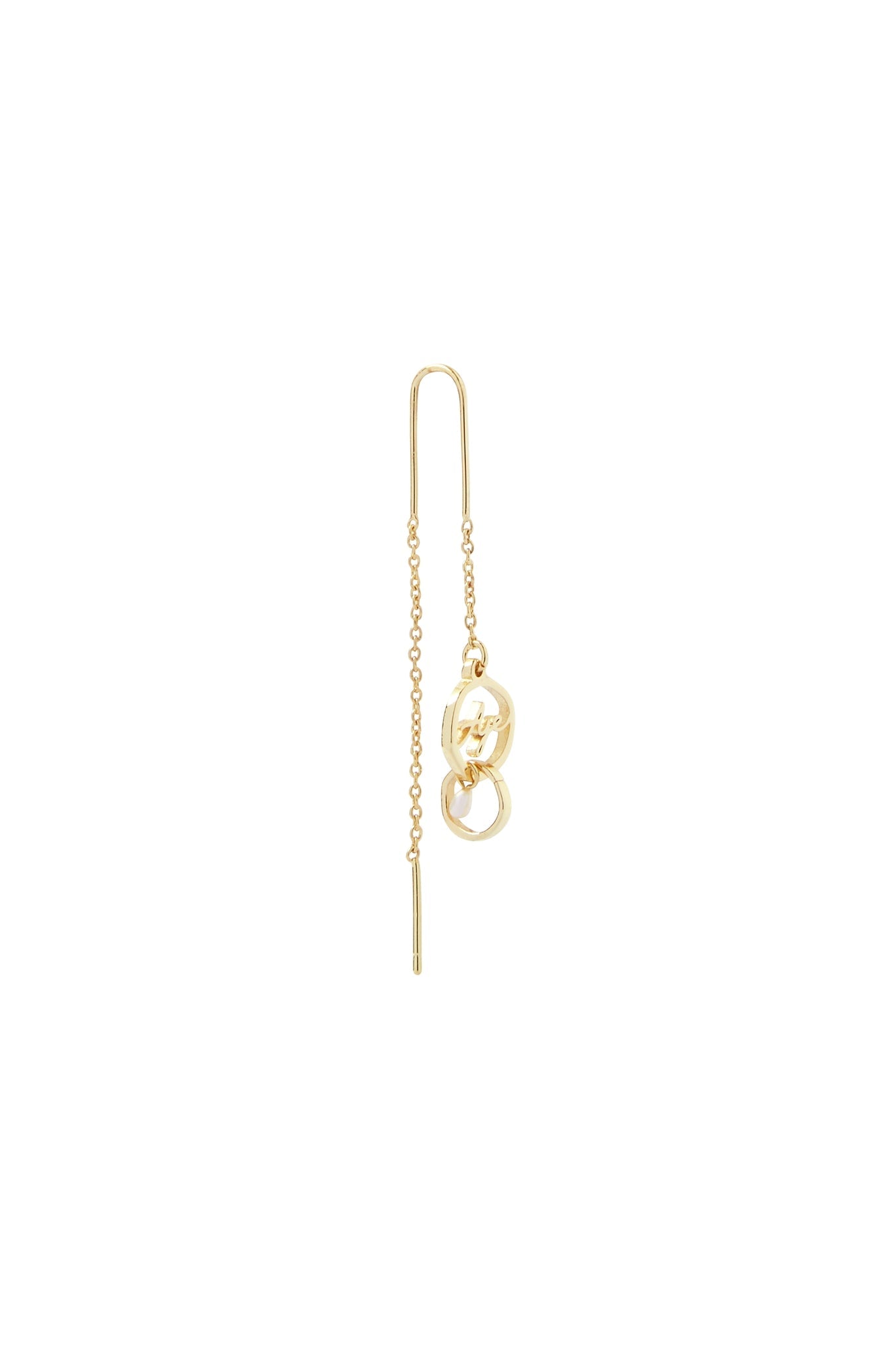 Aje Logo Circle Drop Chain Earring