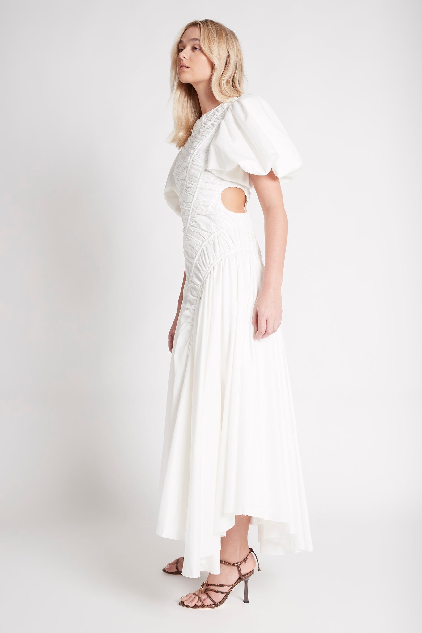 Siren Drawstring Midi Dress | Ivory | Aje – Aje World